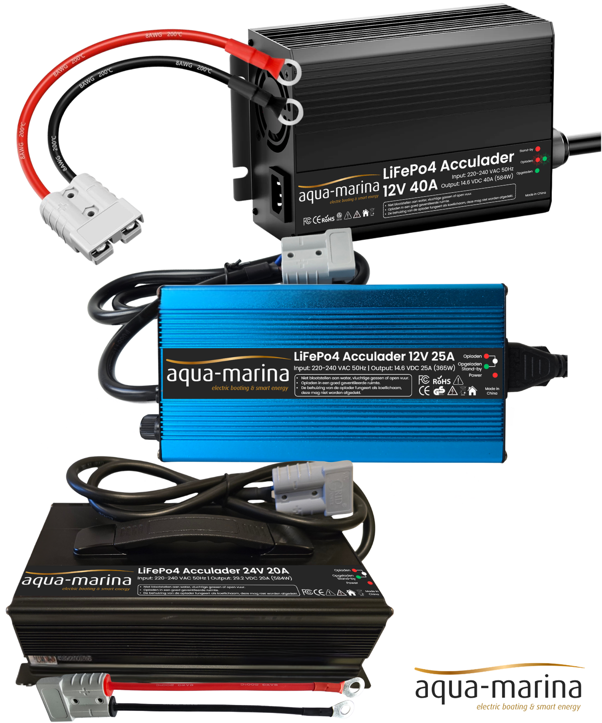 LiFePO4-acculaders voor 12V en 24V accu’s