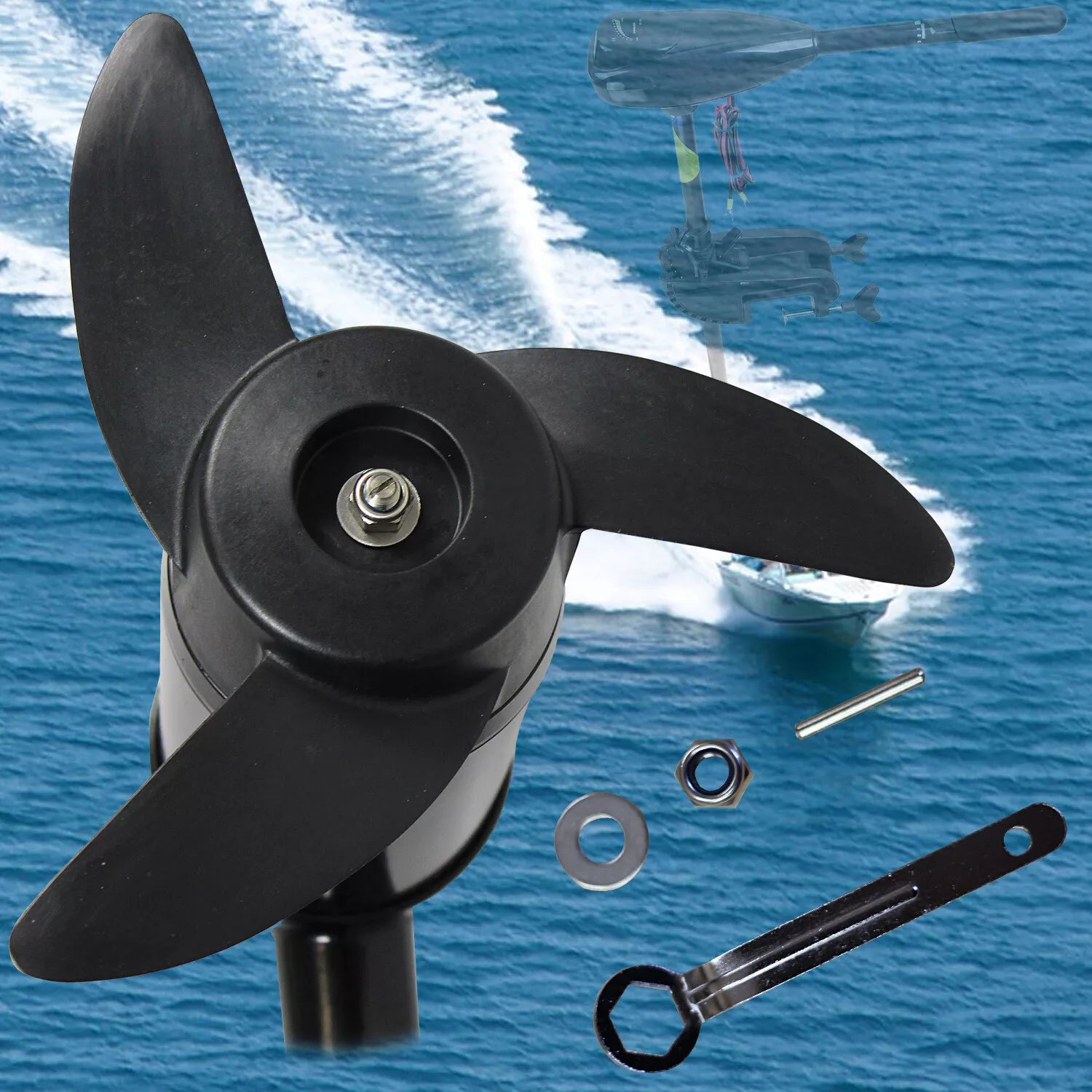 Aqua-Marina 3-blad Propeller Fluistermotor Weedless 55 / 62 / 86 lbs