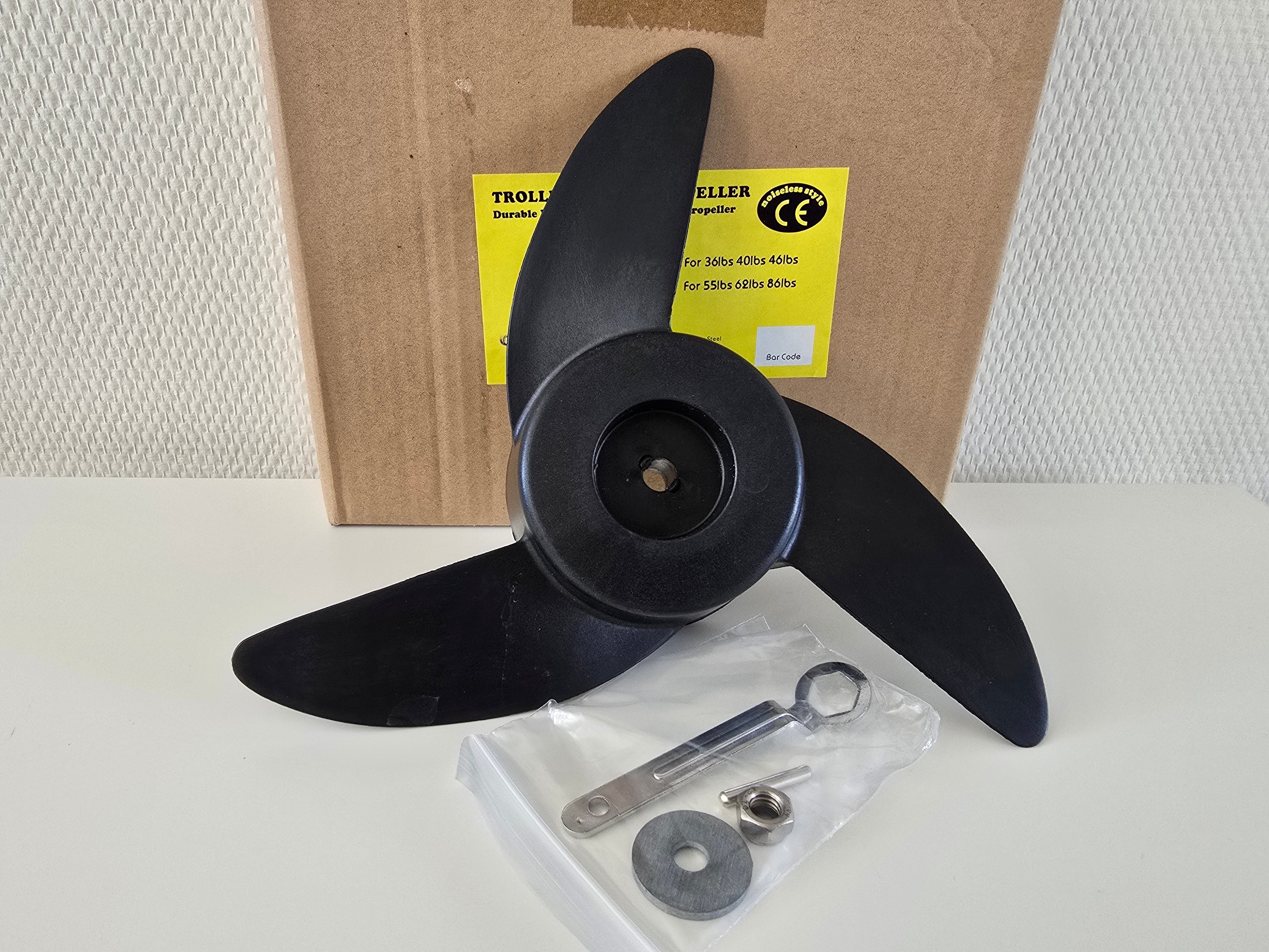 Aqua-Marina 3-blad Propeller Fluistermotor Weedless 55 / 62 / 86 lbs
