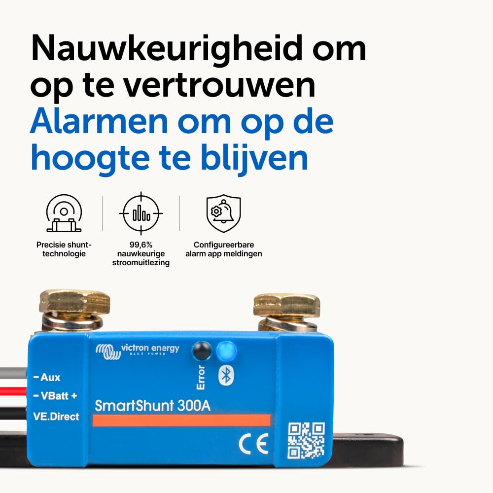 Victron Energy SmartShunt IP65 300 amp Batterij Monitor (Bluetooth)