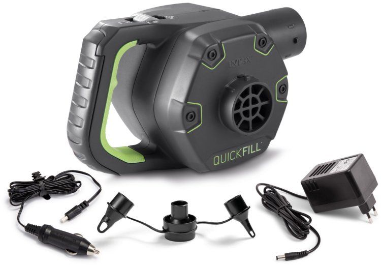 Intex 66642 – Quick-Fill Oplaadbare Elektrische Pomp (12V/230V) | Luchtpomp met ingebouwde accu
