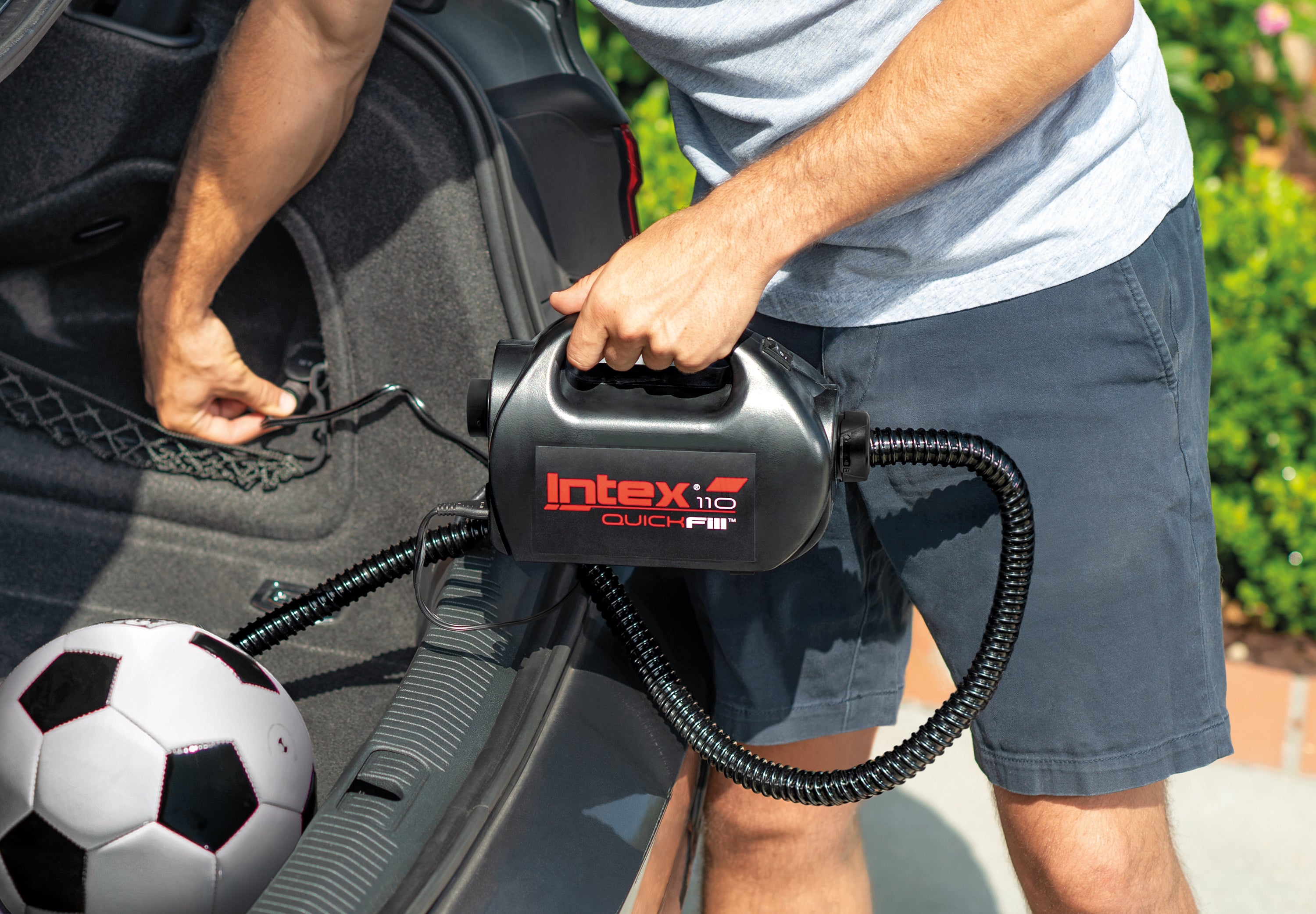Intex 68609 – Quick-Fill High PSI Elektrische Pomp (12V/230V) | Luchtpomp met hoge druk
