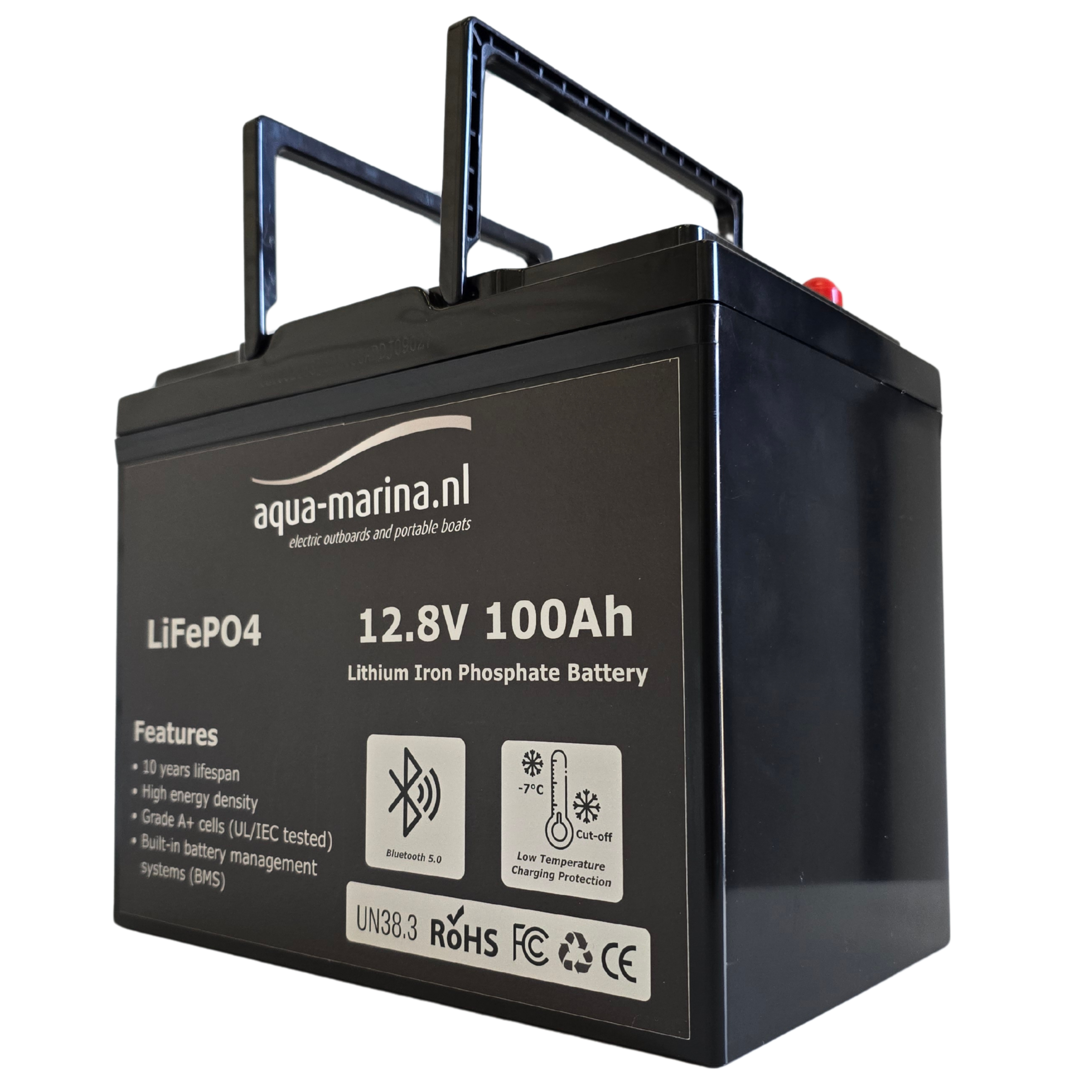 Accuset 4: 24V 100Ah | 2x 100Ah LiFePO4 Accu + 12V/24V Acculader + Seriekabel | Bluetooth