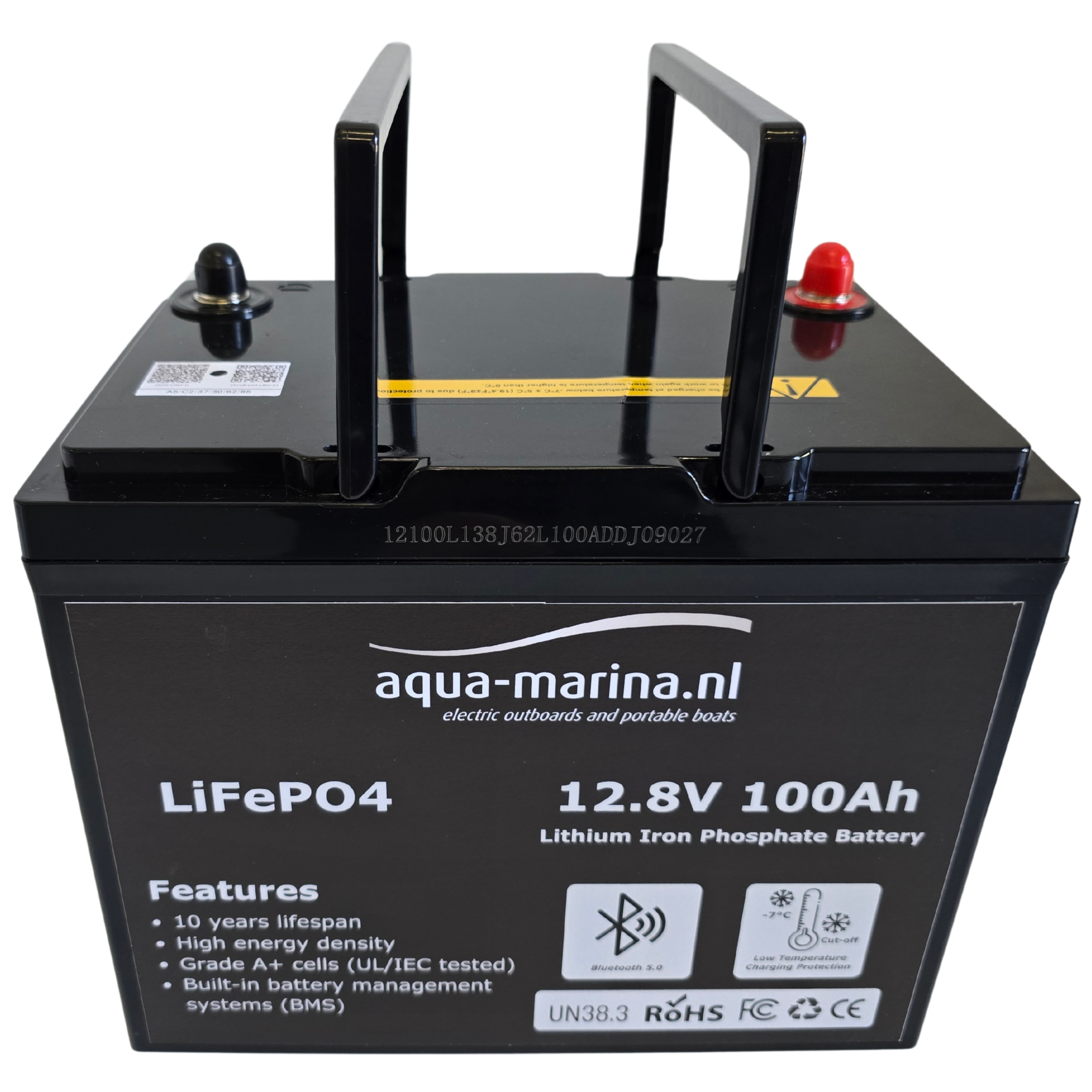 Aqua-Marina.nl Lithium LiFePO4 Accu 12 Volt 100Ah met Bluetooth | Krachtige lichtgewicht accu voor Boot en Camper