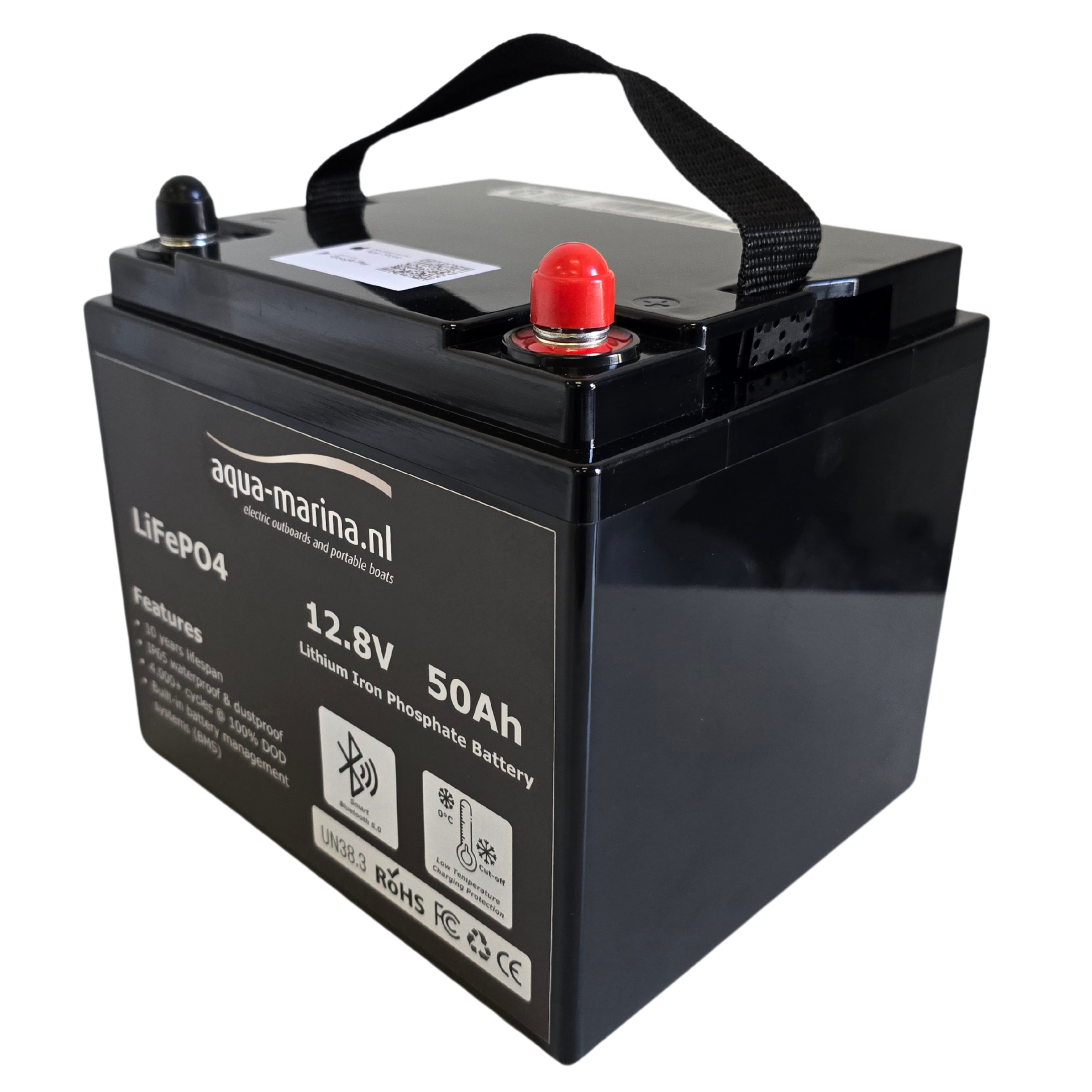 Accuset 1: 12V 50Ah LiFePO4 Lithium Accu + 20A Lader | Lichtgewicht, Bluetooth & Plug & Play