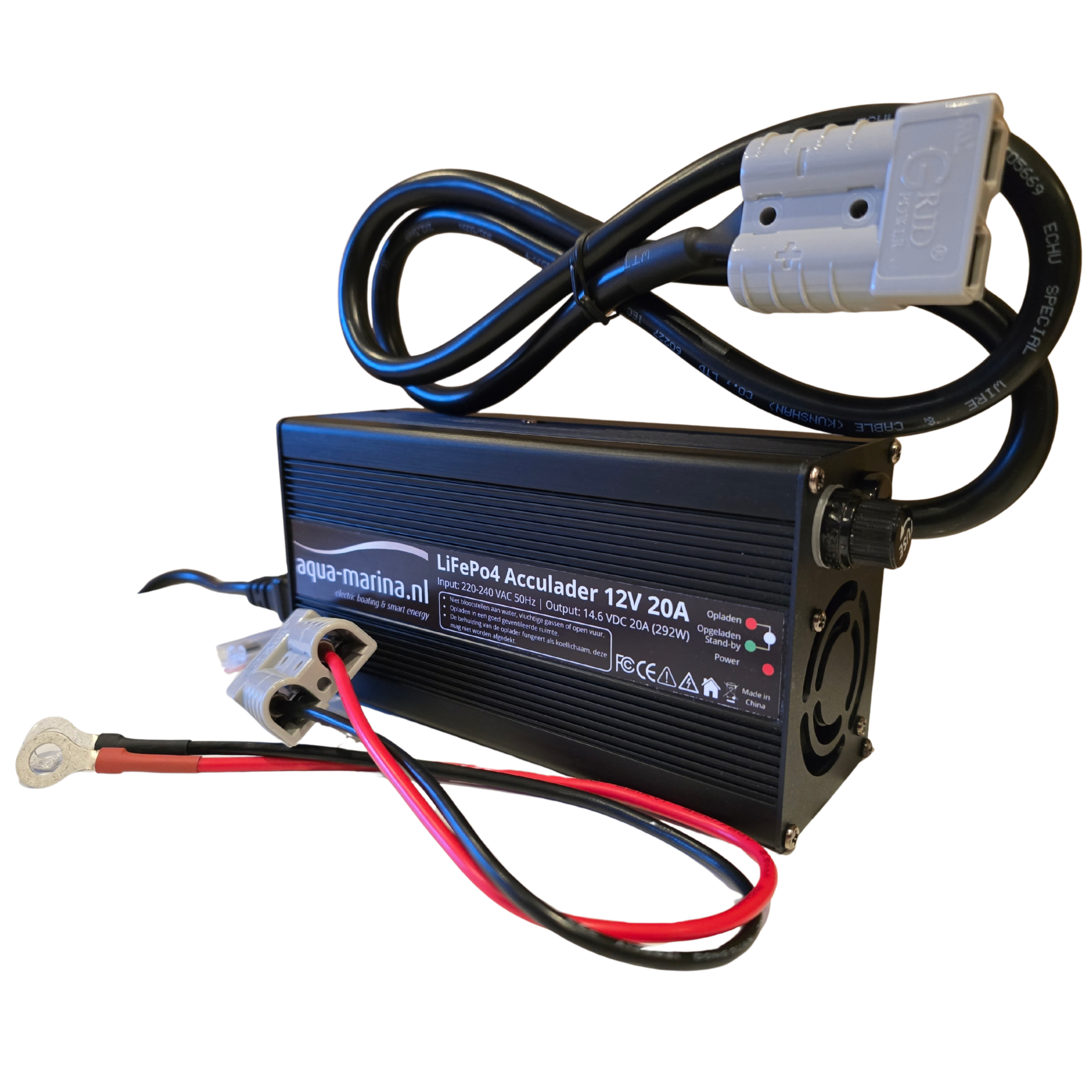 Aqua-Marina Accuset 1 | ProLine 100Ah Smart LiFePO4-accu + 20A LiFePO4-acculader | ECE R10 | Bluetooth | WiFi | Self-Heating