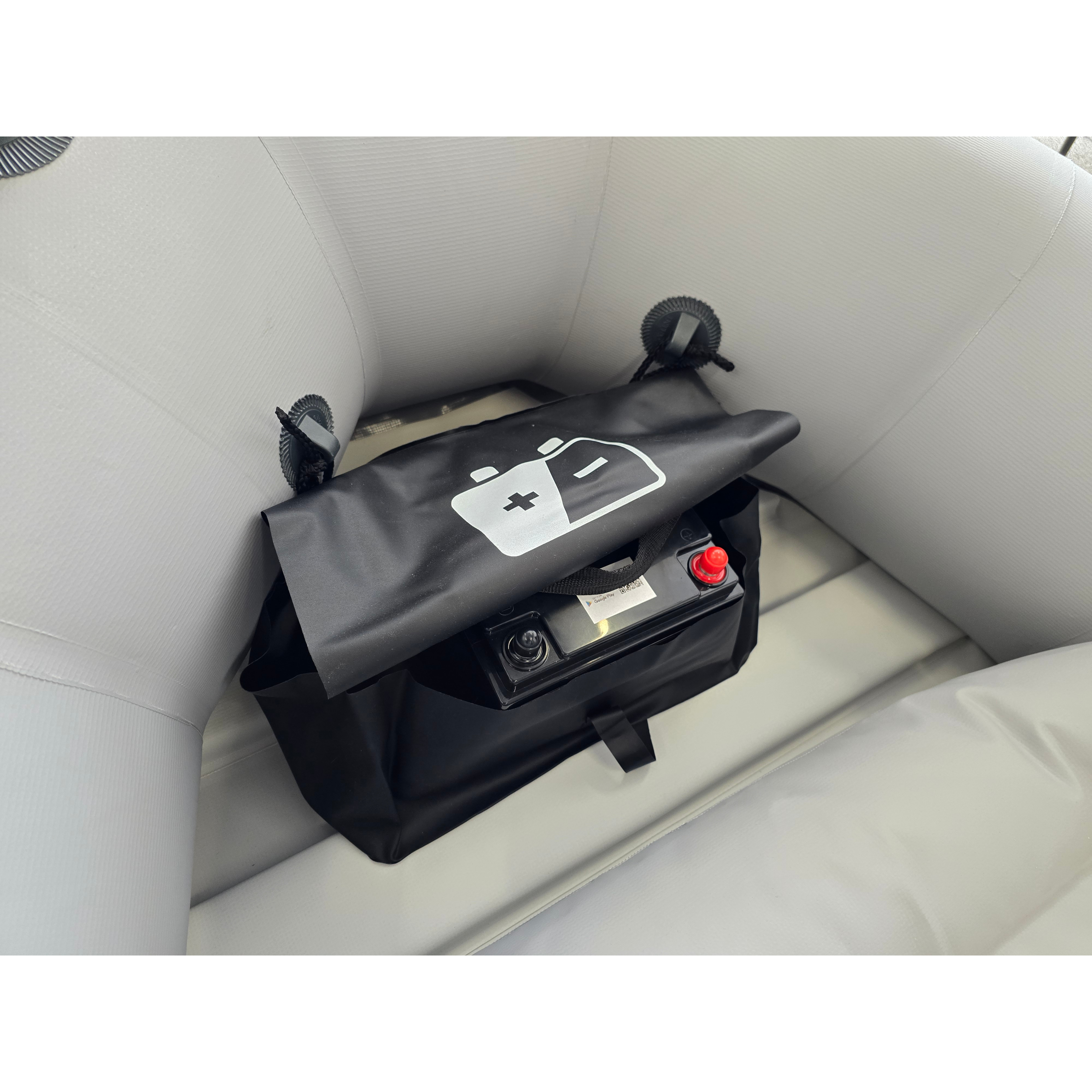 Complete Vaarset Bootset – Intex Mariner 4 met 62lbs Fluistermotor & LiFePO4 Lithiumaccu & Lader