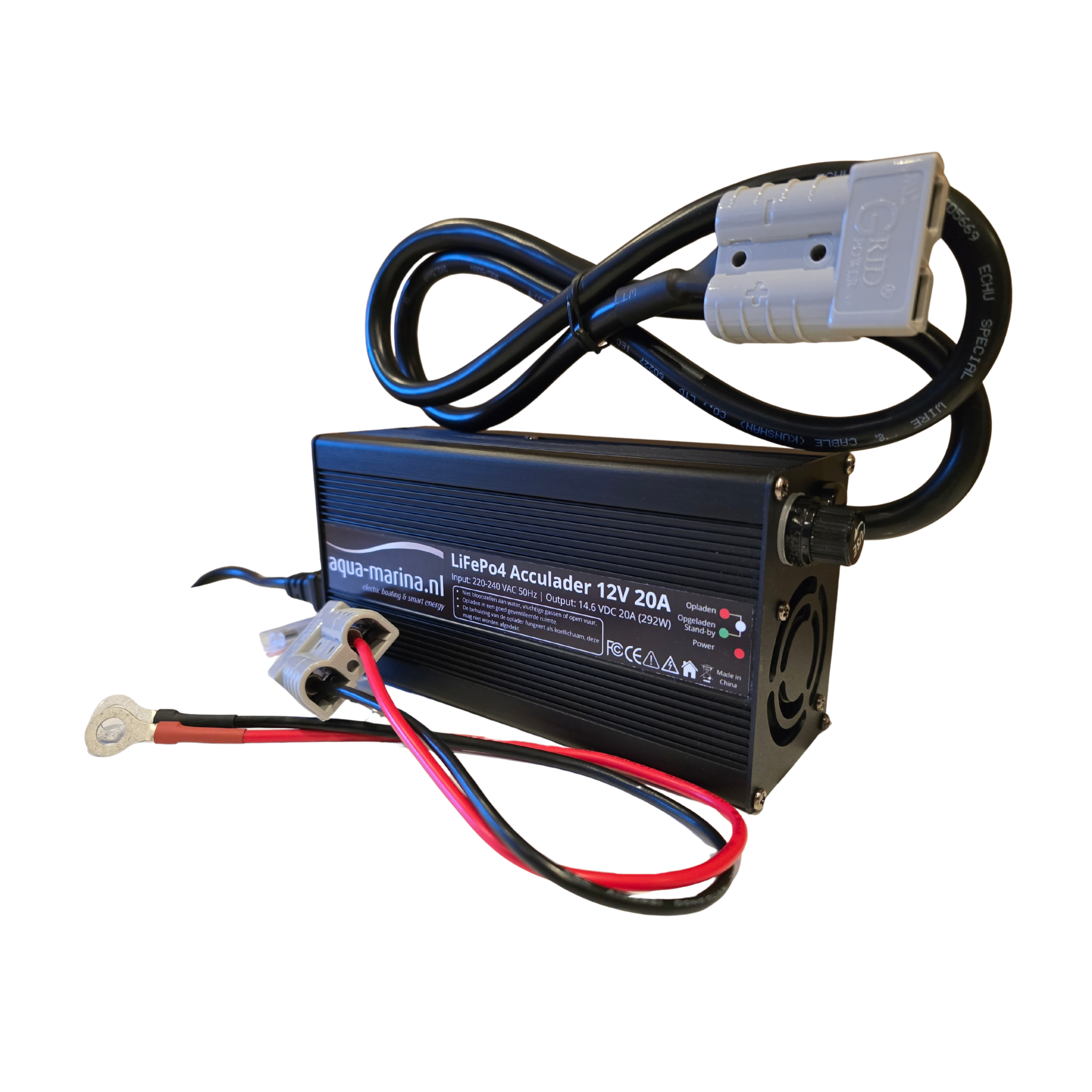 Accuset 1: 12V 50Ah LiFePO4 Lithium Accu + 20A Lader | Lichtgewicht, Bluetooth & Plug & Play