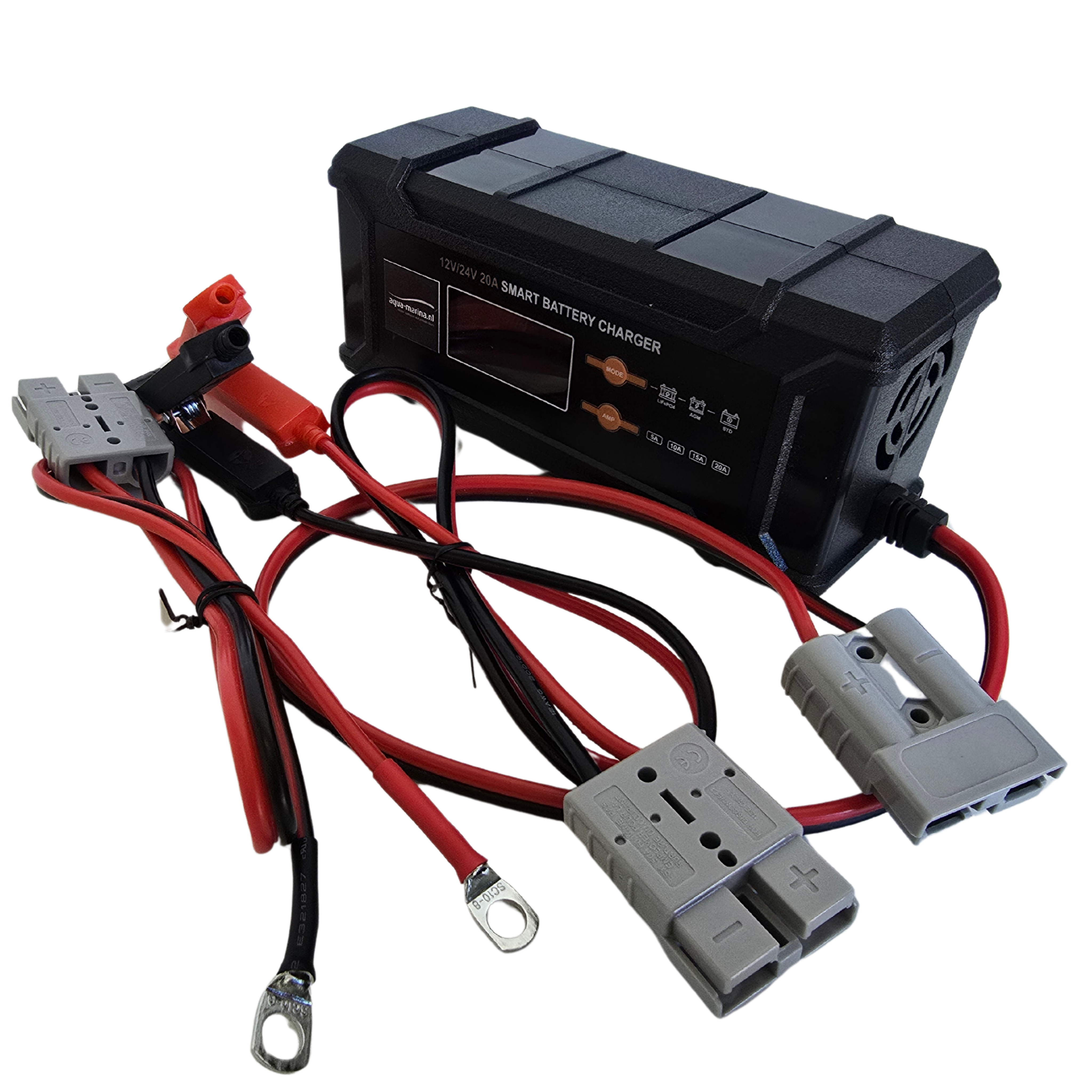 Complete Vaarset 100lbs 24V – Fluistermotor + 2x LiFePO4 Accu + Acculader | Direct Varen!