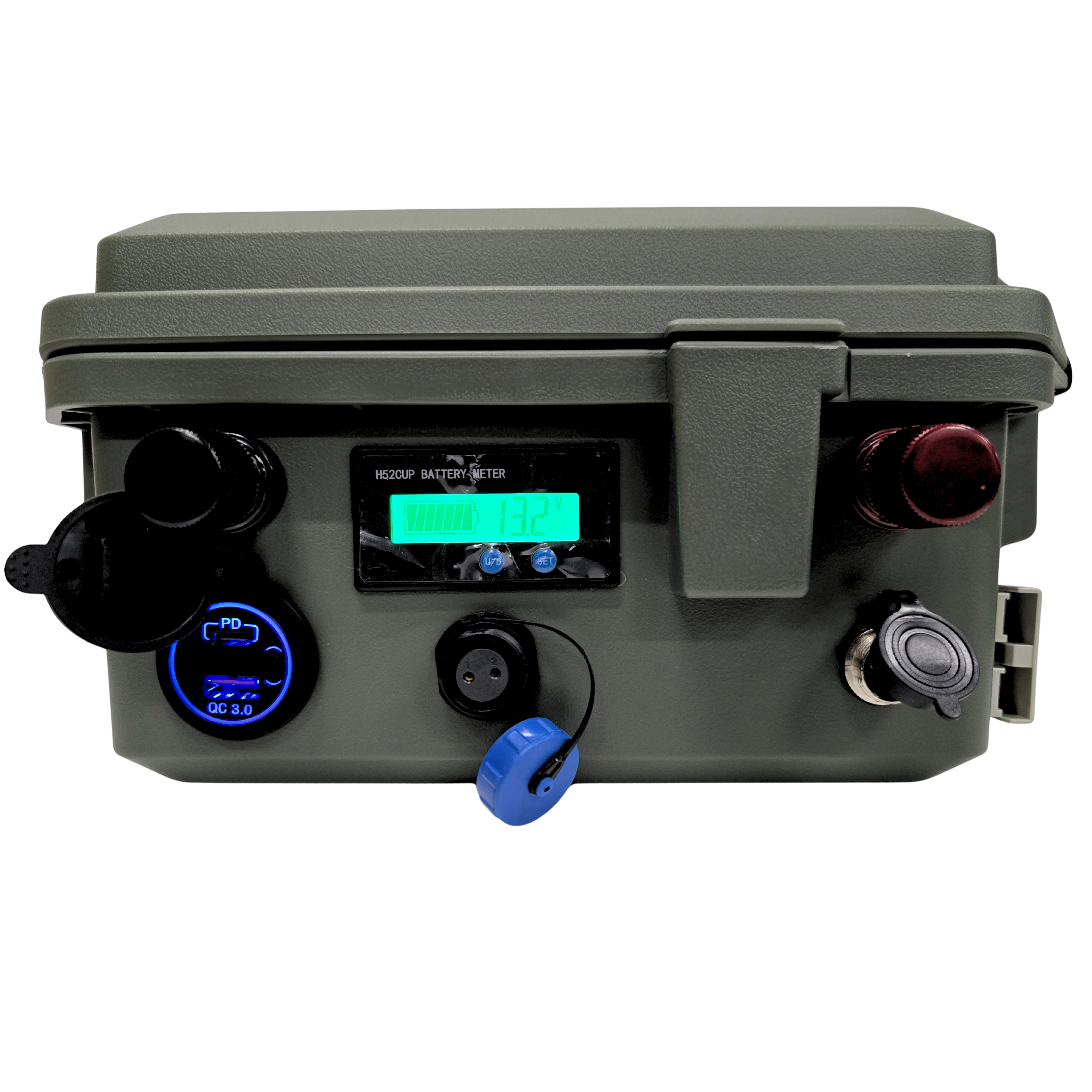 Aqua-Marina.NL Outdoor Box Lithium LiFePO4 Accu 140Ah 12V Smart | Bluetooth | Anderson SB50 USB GX16 SP17 | Outdoorbox