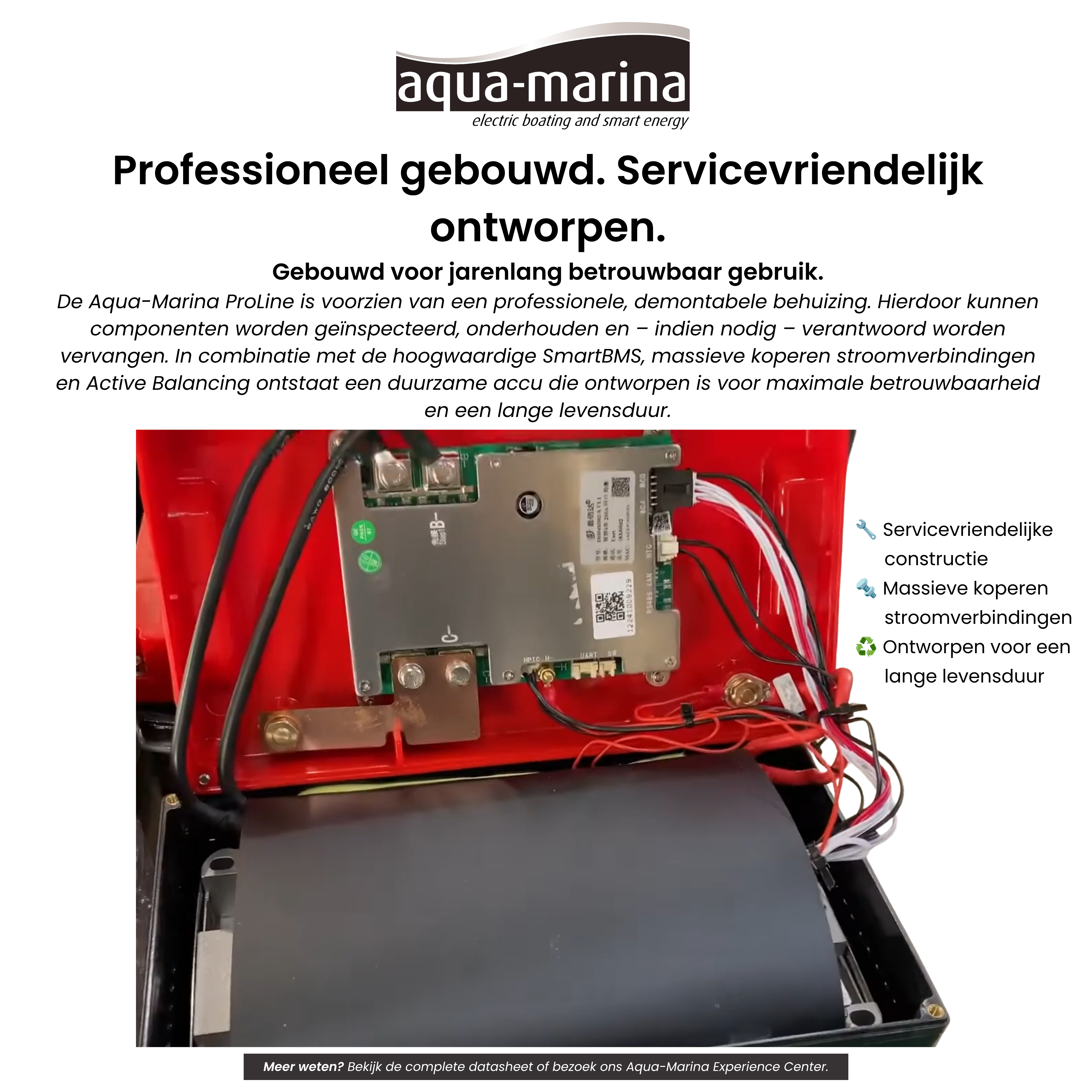 Aqua-Marina Accuset 1 | ProLine 100Ah Smart LiFePO4-accu + 20A LiFePO4-acculader | ECE R10 | Bluetooth | WiFi | Self-Heating