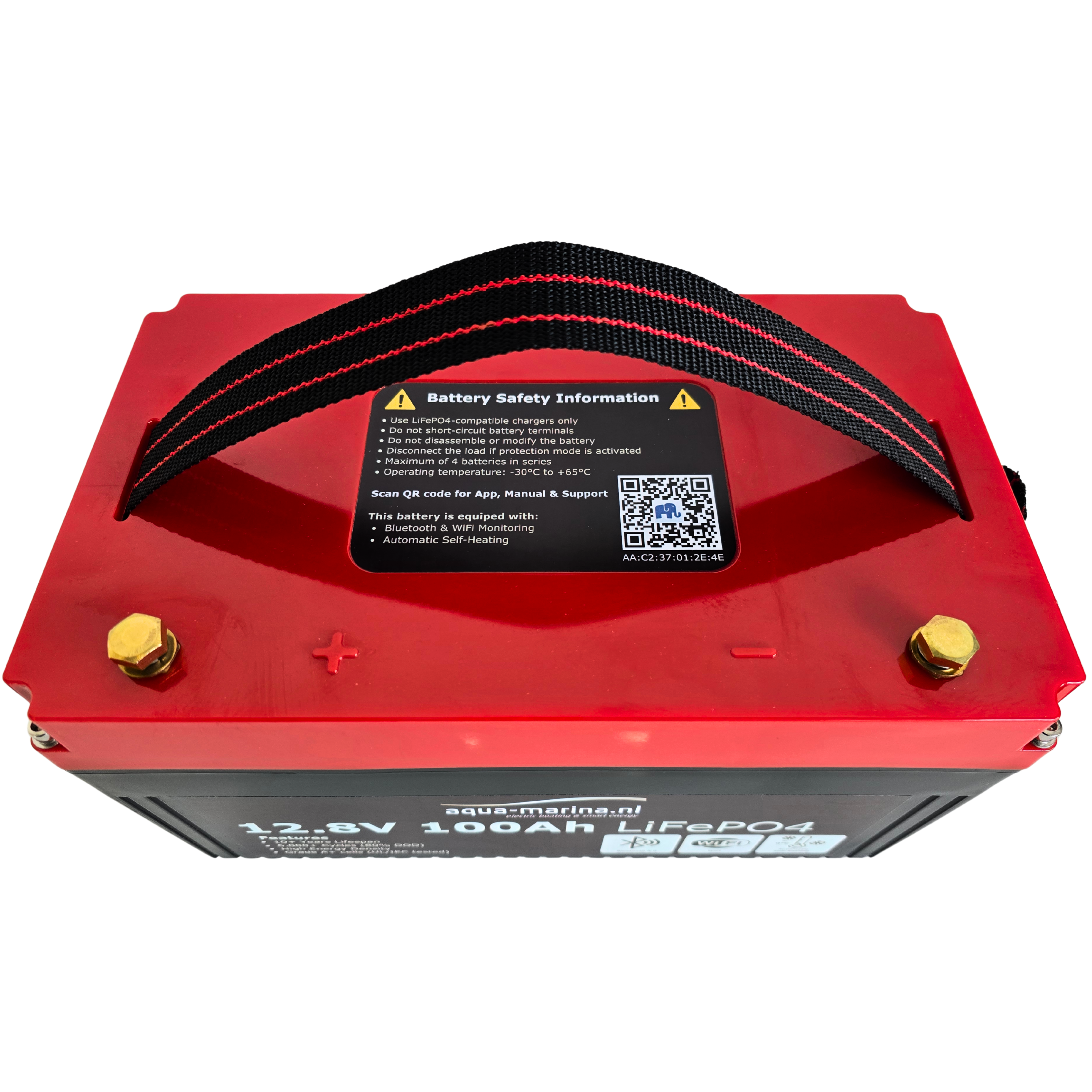 Aqua-Marina ProLine 12.8V 100Ah Lithium LiFePO4 Accu Bluetooth | WiFi | Self Heating – ECE R10 Certified