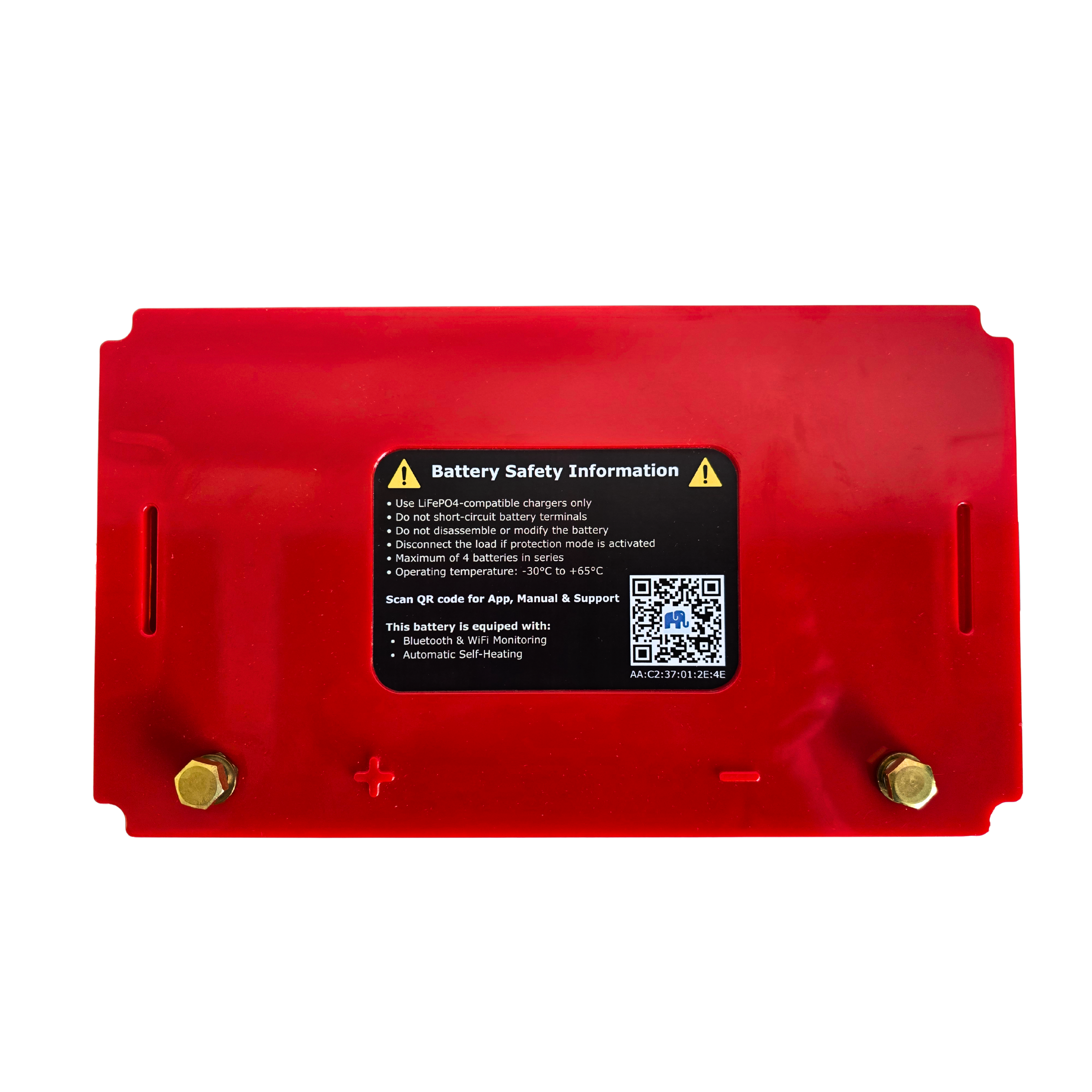Aqua-Marina.NL ProLine Lithium LiFePO4 Accu 100Ah 12V Smart | Bluetooth WiFi Verwarming | Compact Low Profile (H: 169mm)