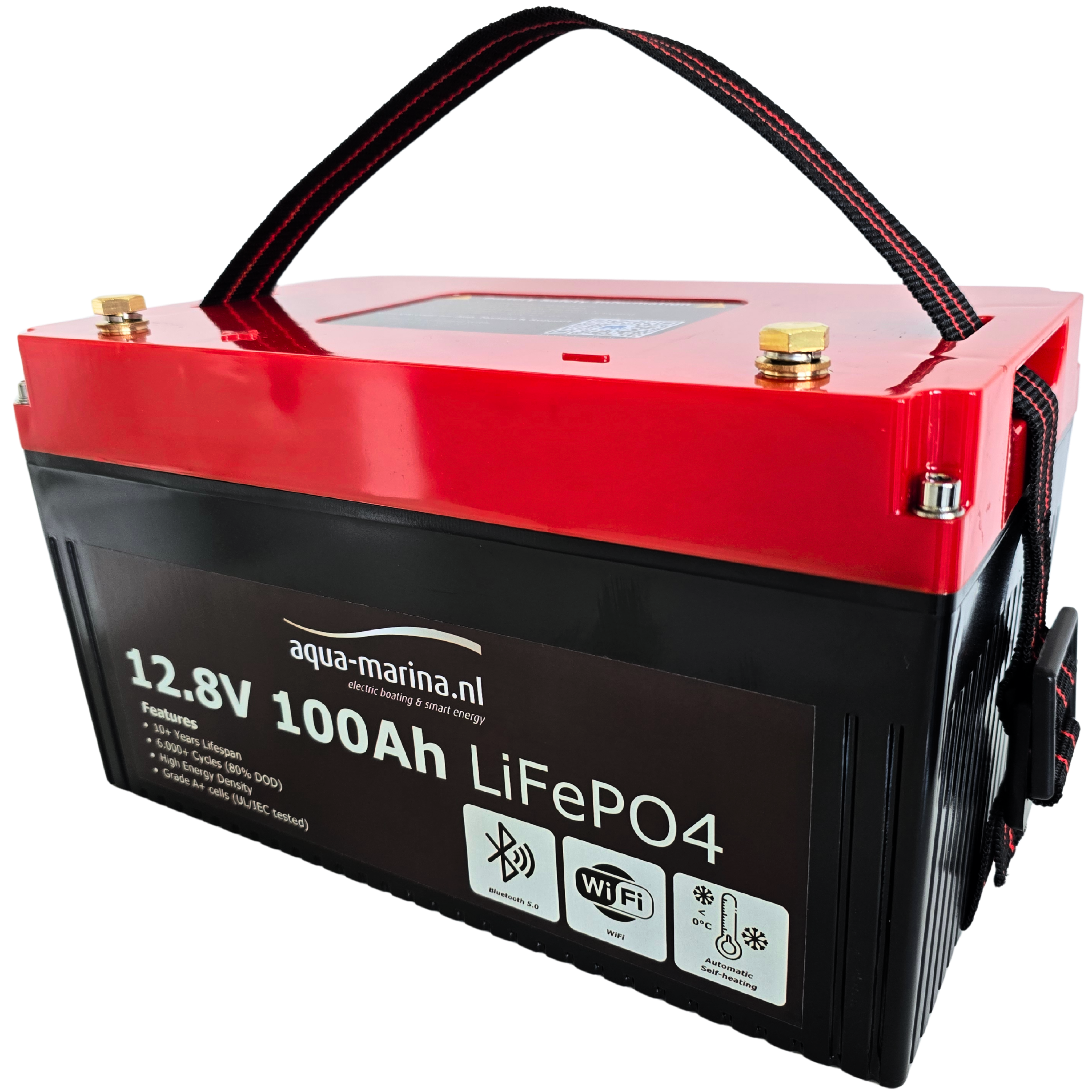 Aqua-Marina ProLine 12.8V 100Ah Lithium LiFePO4 Accu Bluetooth | WiFi | Self Heating – ECE R10 Certified