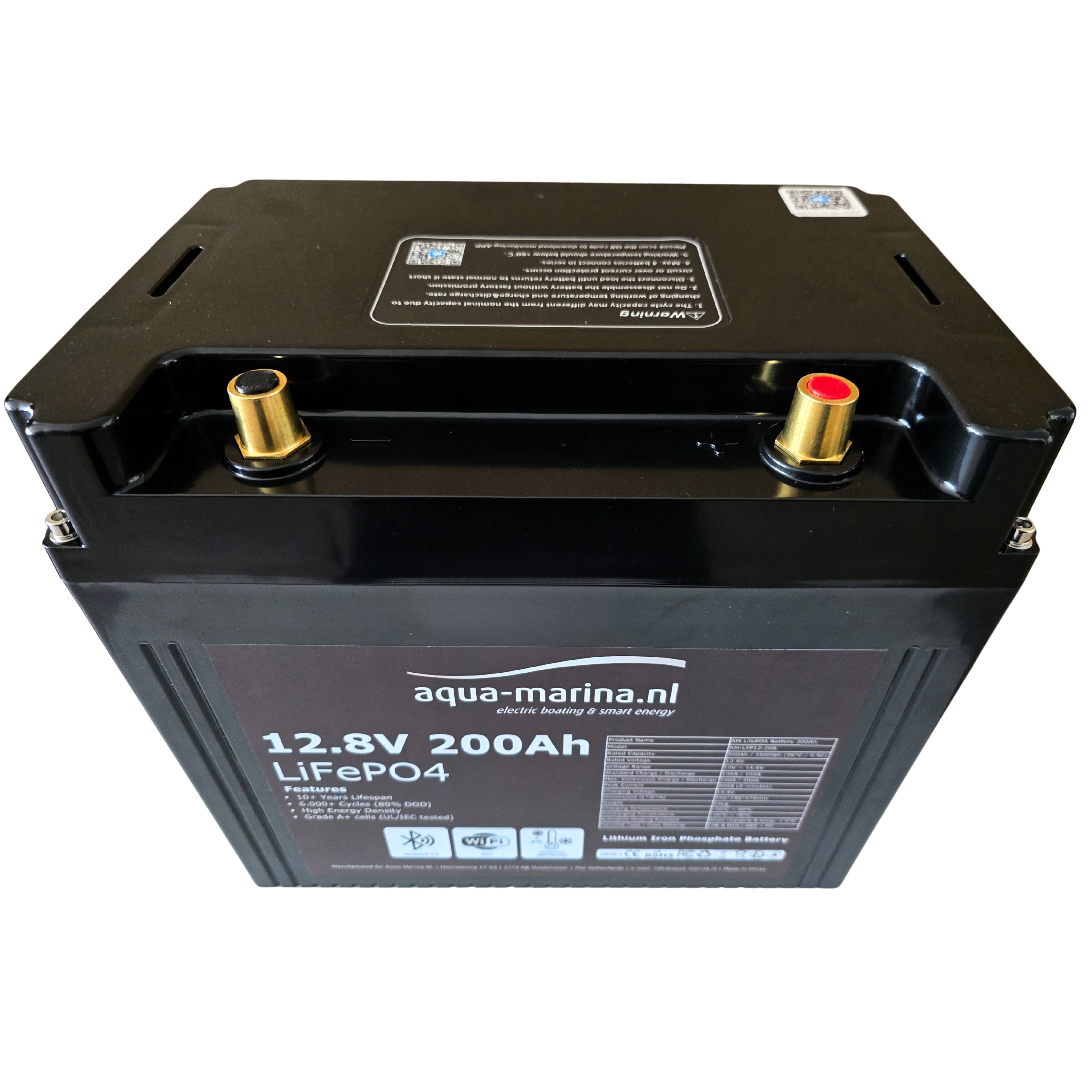 Aqua-Marina ProLine 12.8V 200Ah Lithium LiFePO4 Accu Bluetooth | WiFi | Self Heating – ECE R10 Certified