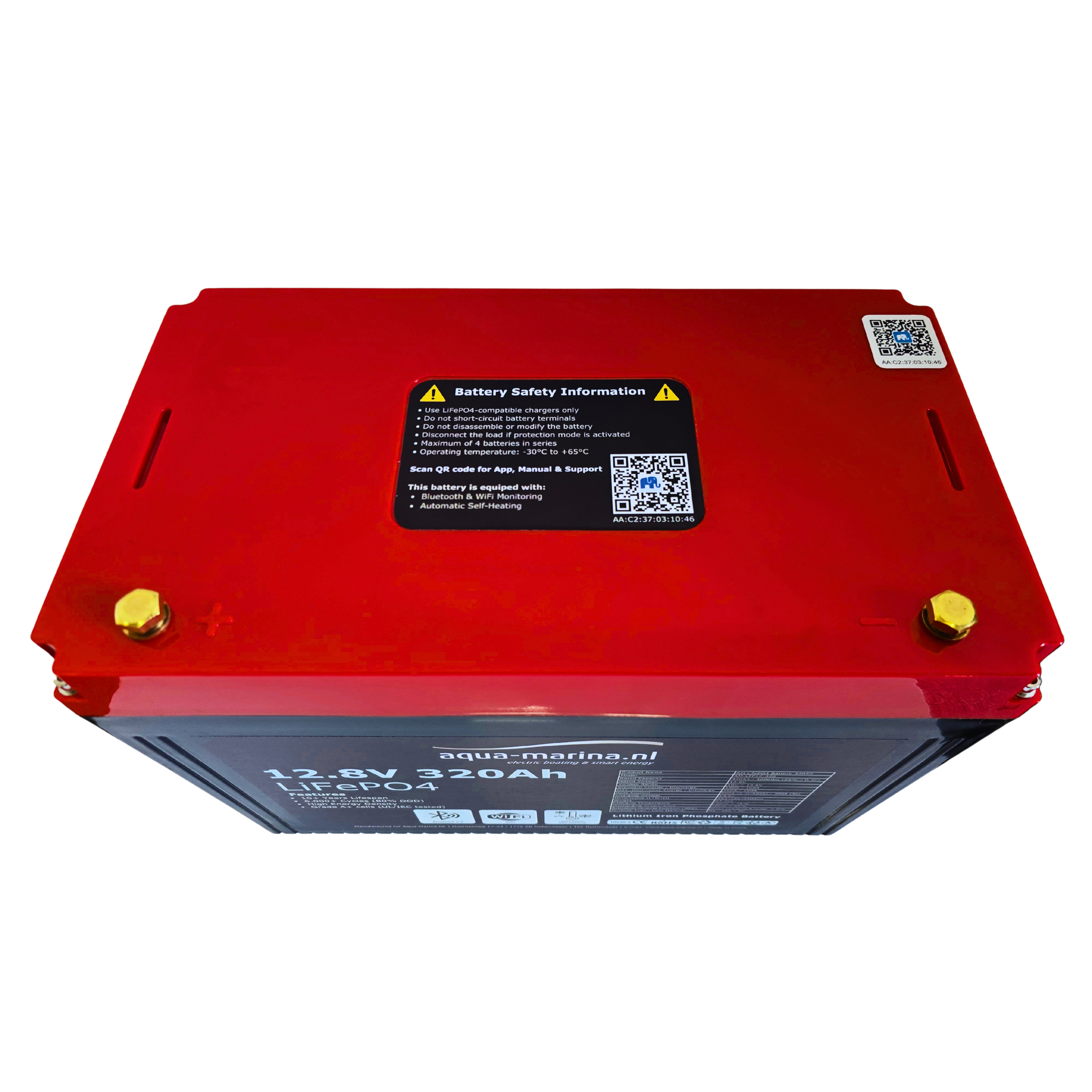 Aqua-Marina.NL ProLine Lithium LiFePO4 Accu 320Ah 12V Smart | Bluetooth WiFi Verwarming