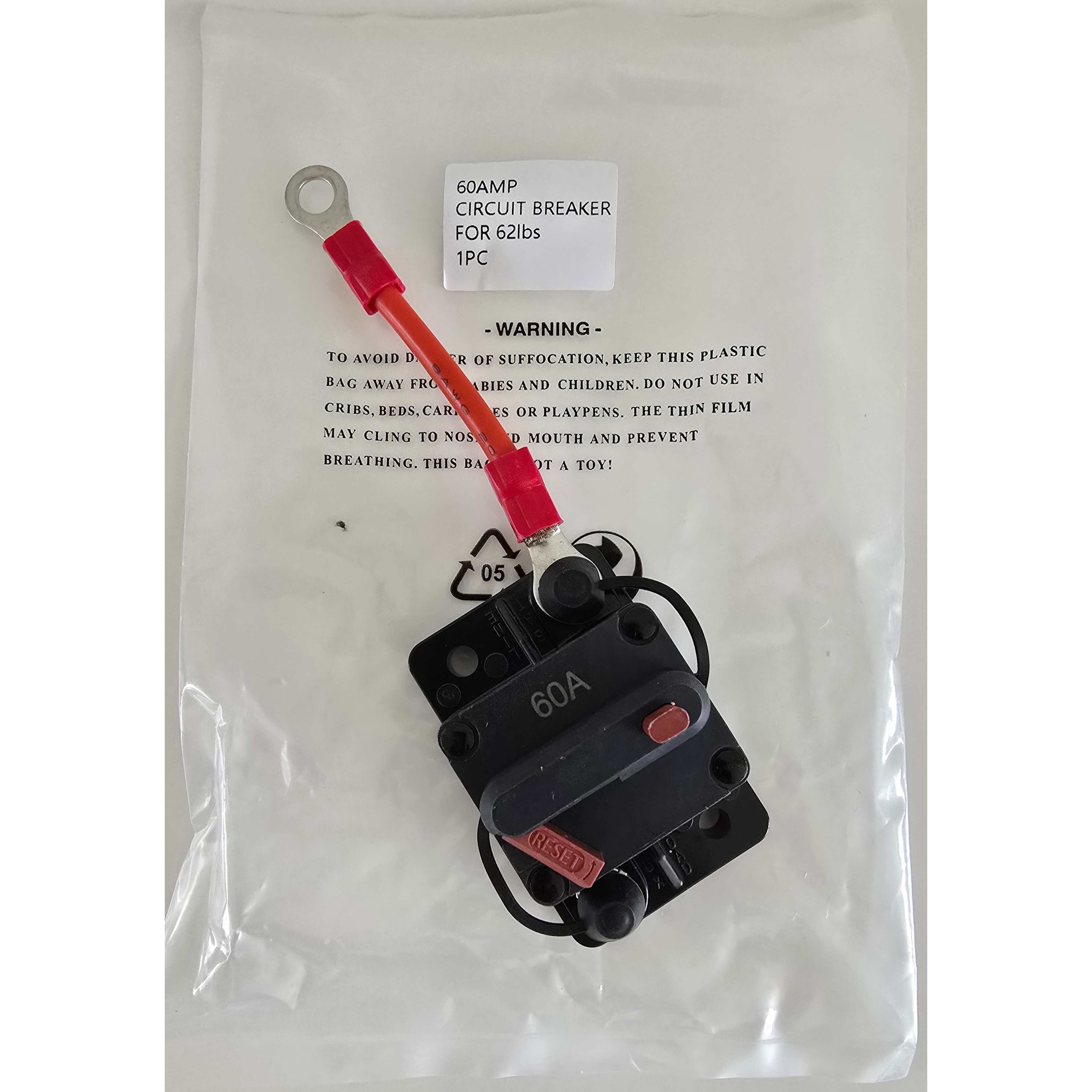 Circuit Breaker 40-70A 12V-48V – Automatische zekering met reset en hoofdschakelaar