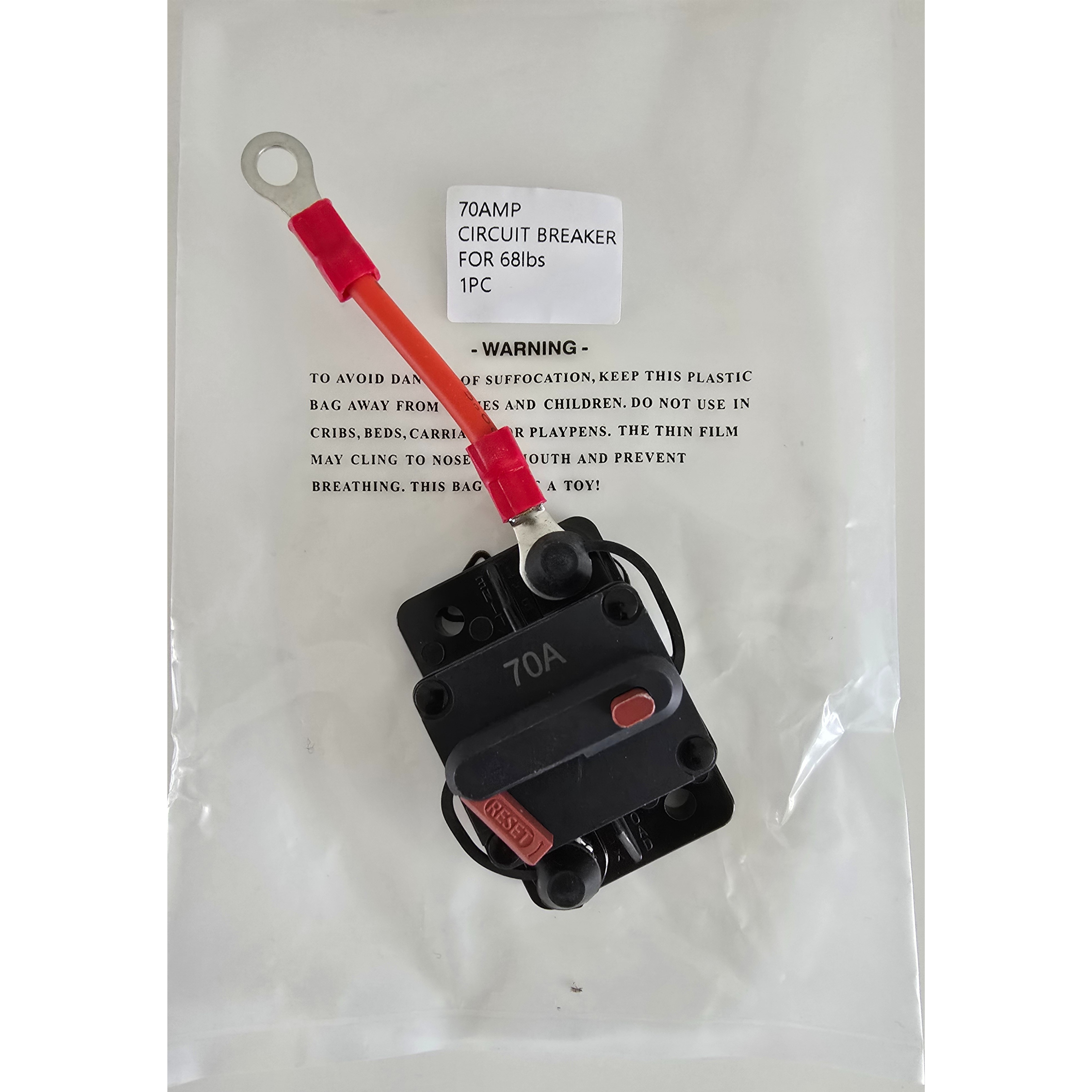 Circuit Breaker 40-70A 12V-48V – Automatische zekering met reset en hoofdschakelaar