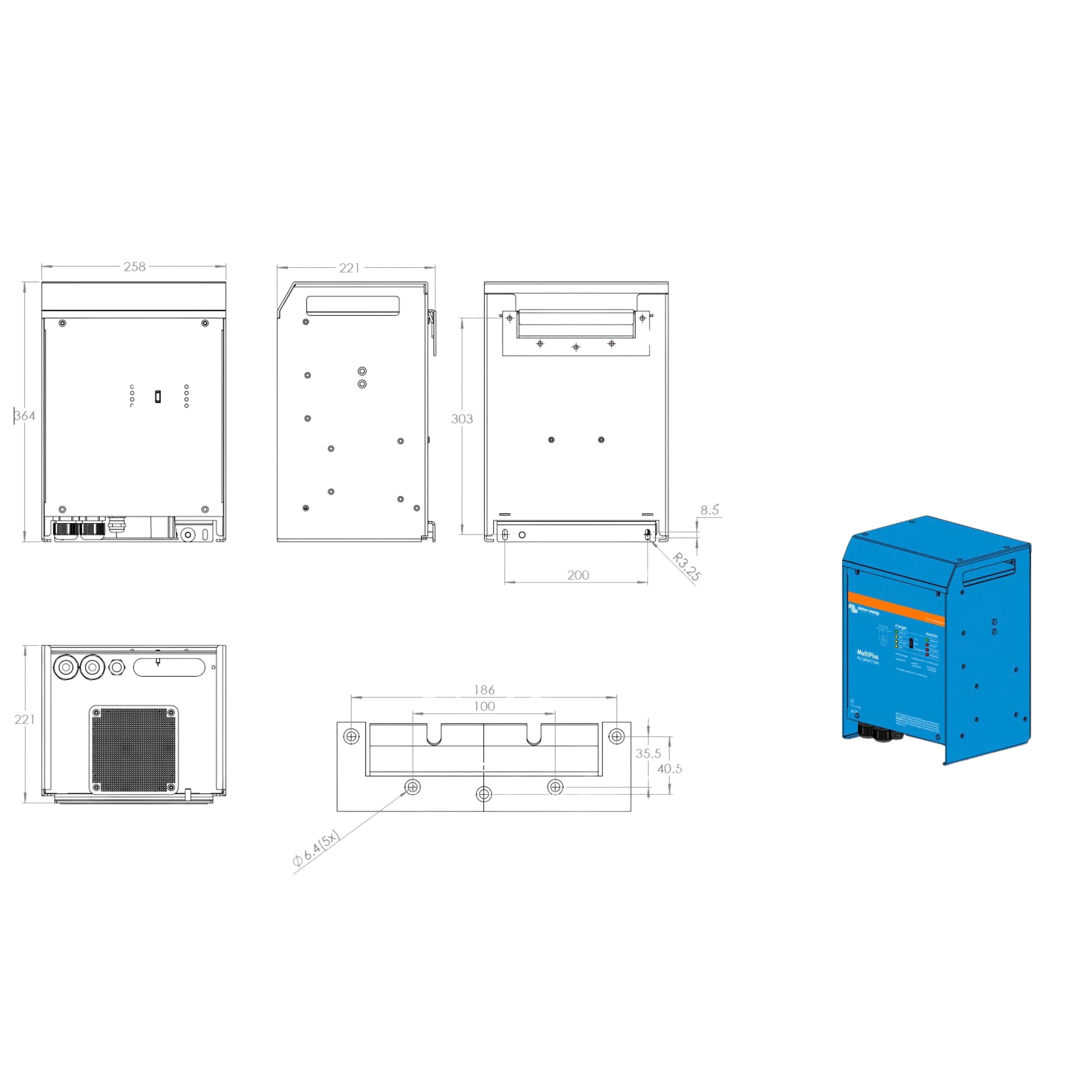 Victron MultiPlus 12/3000/120-50 | 12V Omvormer en Acculader