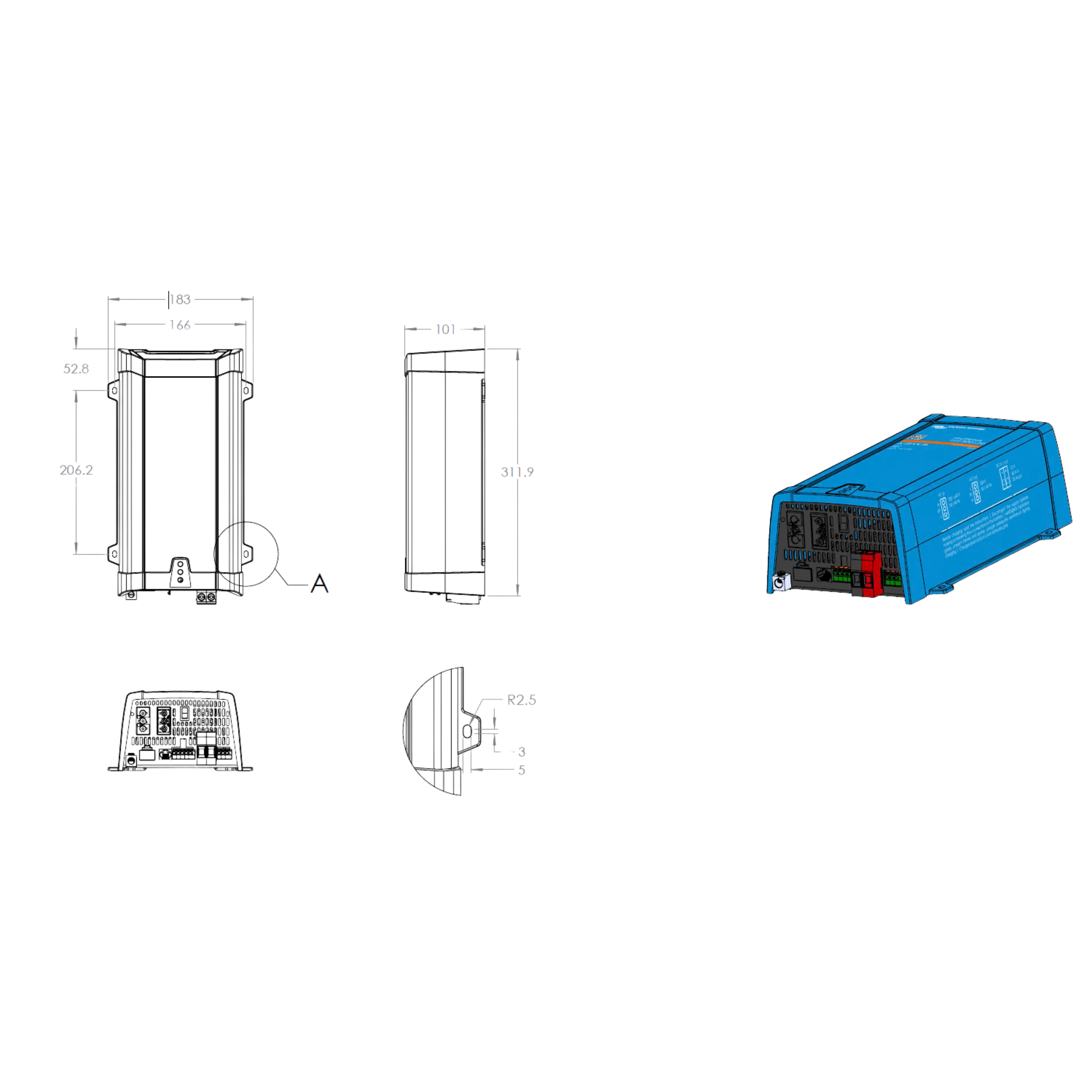 Victron MultiPlus 24/500/10-16 | 24V Omvormer en Acculader