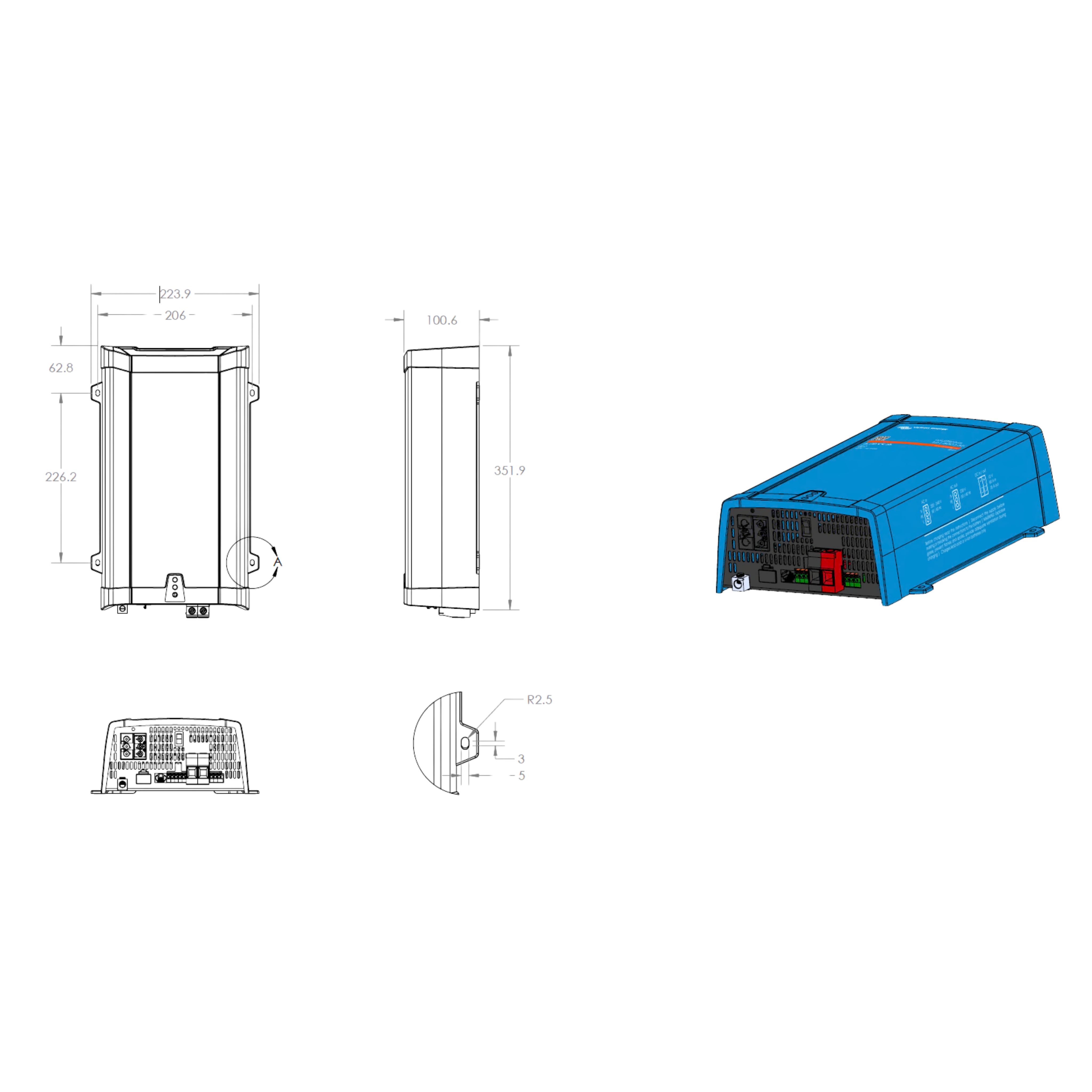 Victron MultiPlus 24/800/16-16 | 24V Omvormer en Acculader