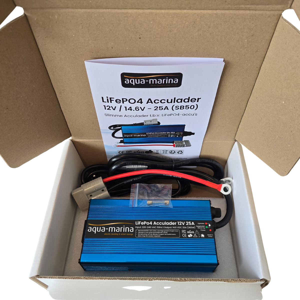 Complete Vaarset 68lbs – Fluistermotor + LiFePO4 Accu + Acculader | Direct Varen!