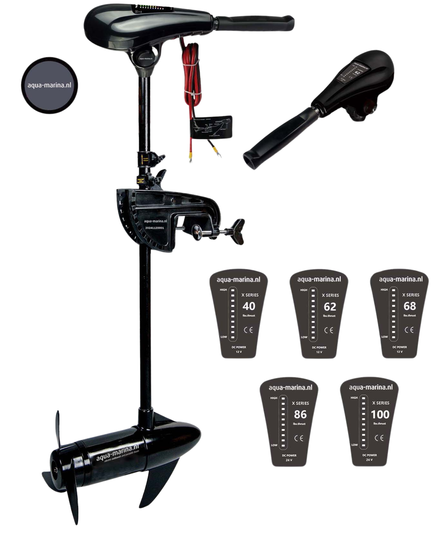 Elektrische Fluistermotoren – 40lbs, 62lbs, 68lbs, 86lbs & 100lbs | Aqua-Marina.nl