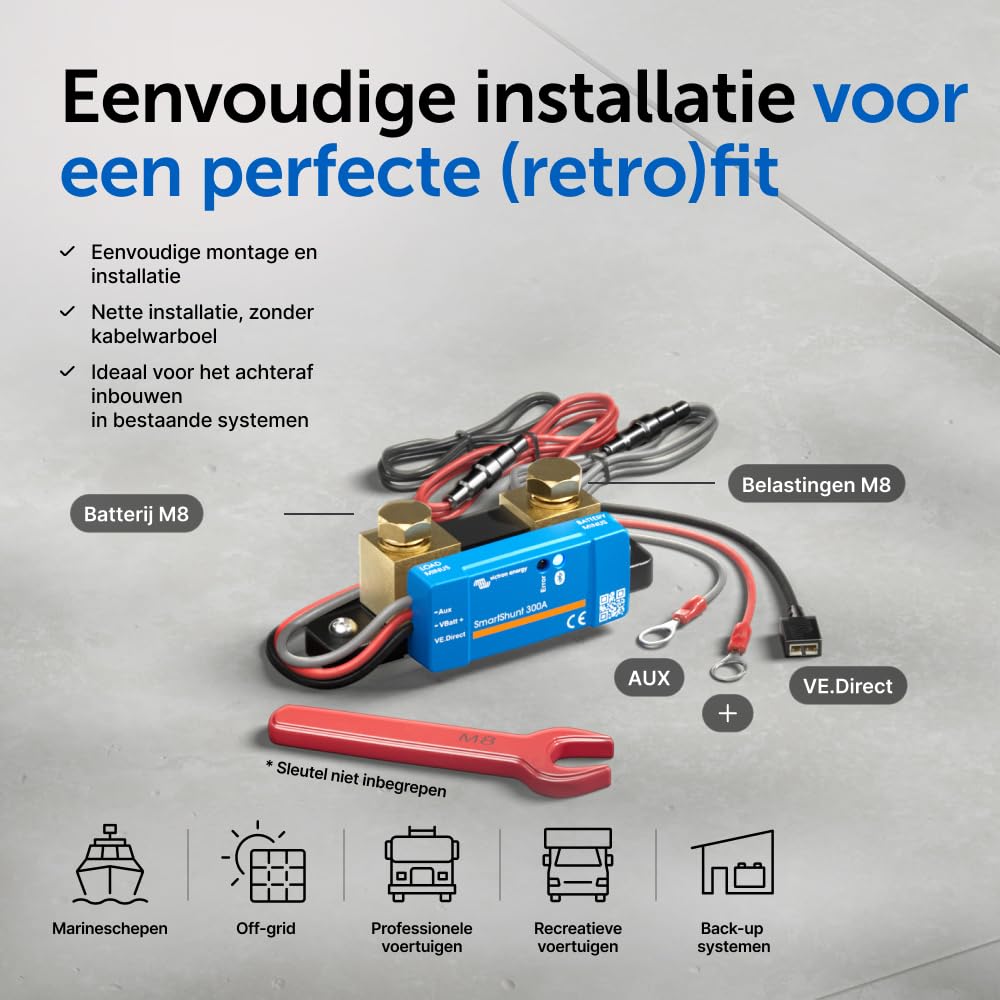 Victron Energy SmartShunt IP65 300 amp Batterij Monitor (Bluetooth)