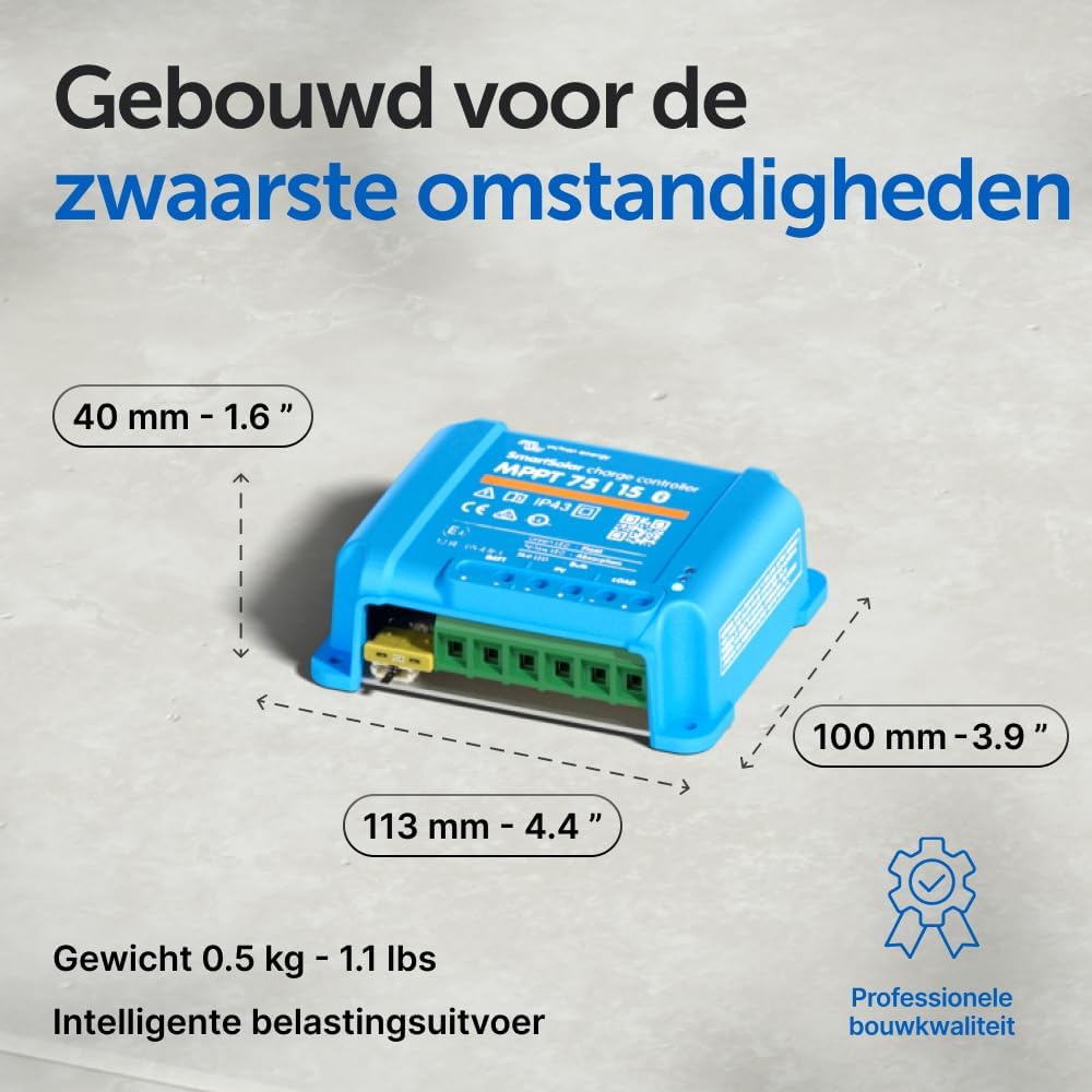 Victron Energy SmartSolar MPPT 75V 15 amp 12/24-Volt Zonne Laadregelaar (Bluetooth)