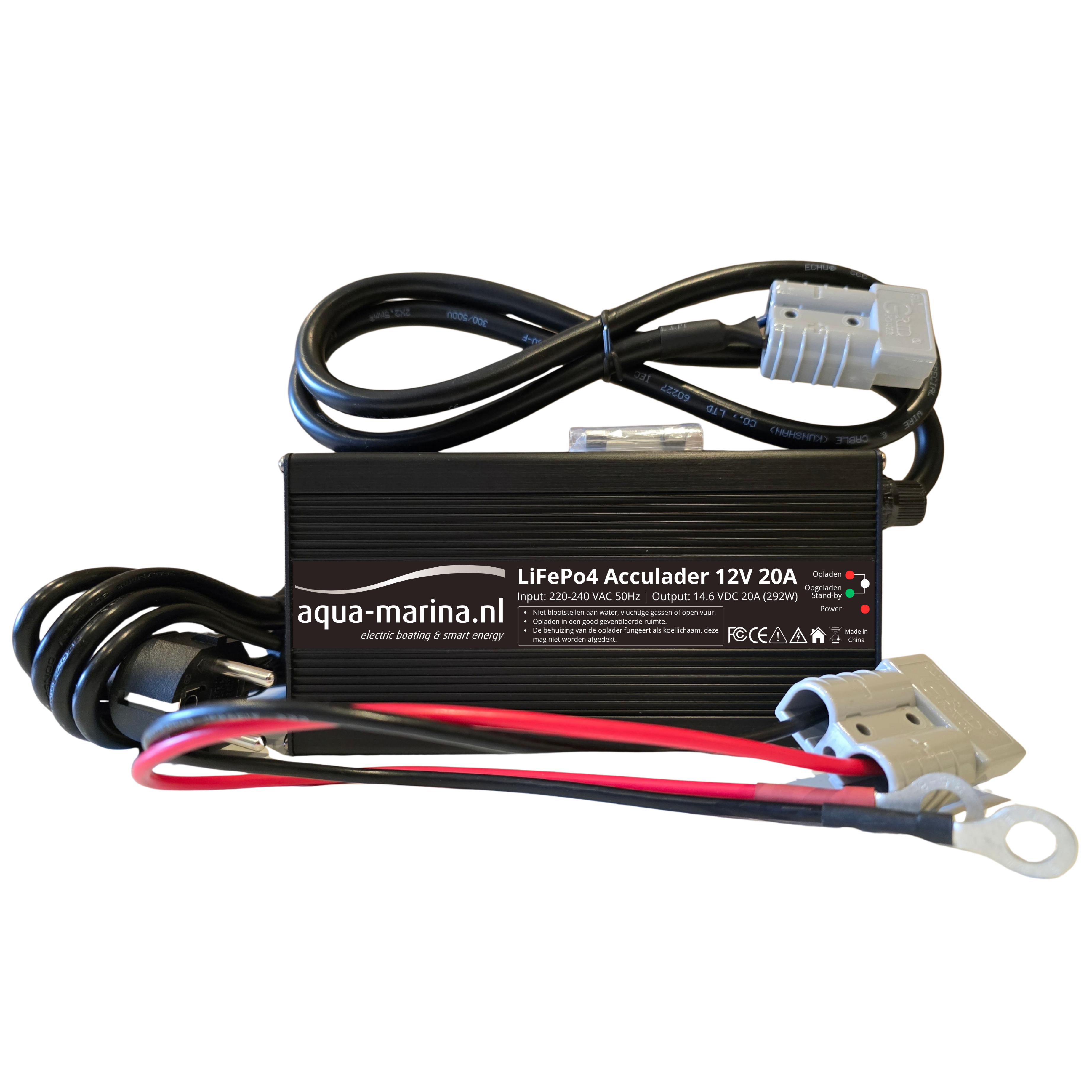Aqua-Marina Accuset 1 | ProLine 100Ah Smart LiFePO4-accu + 20A LiFePO4-acculader | ECE R10 | Bluetooth | WiFi | Self-Heating