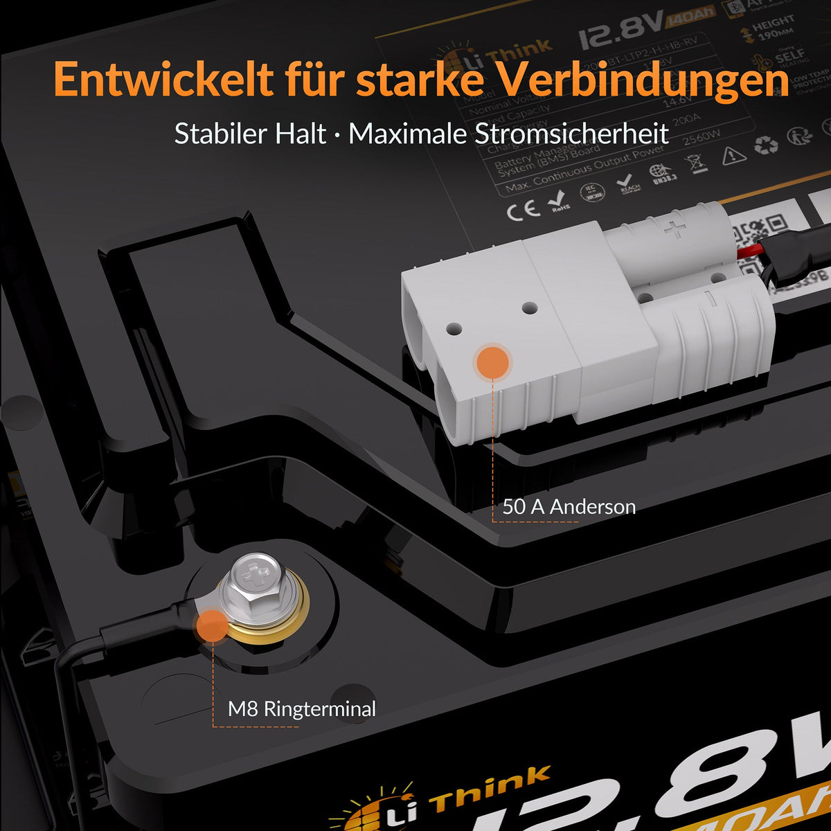 Lithink 14.6V 20A Waterdichte snellader – voor LiFePO₄, NCM en loodaccu's