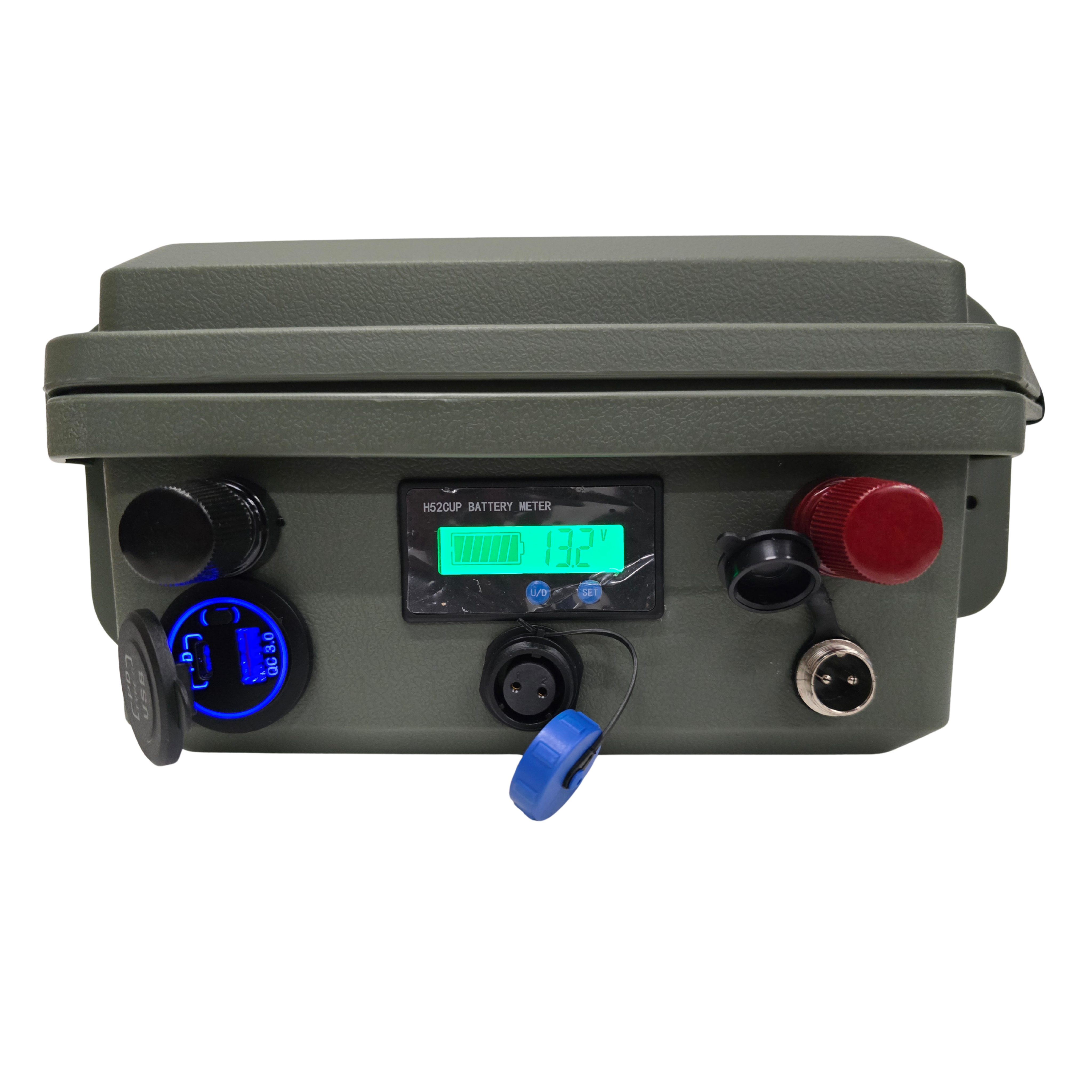 Aqua-Marina.NL Outdoor Box Lithium LiFePO4 Accu 100Ah 12V Smart | Bluetooth | Anderson SB50 USB GX16 SP17 | Outdoorbox