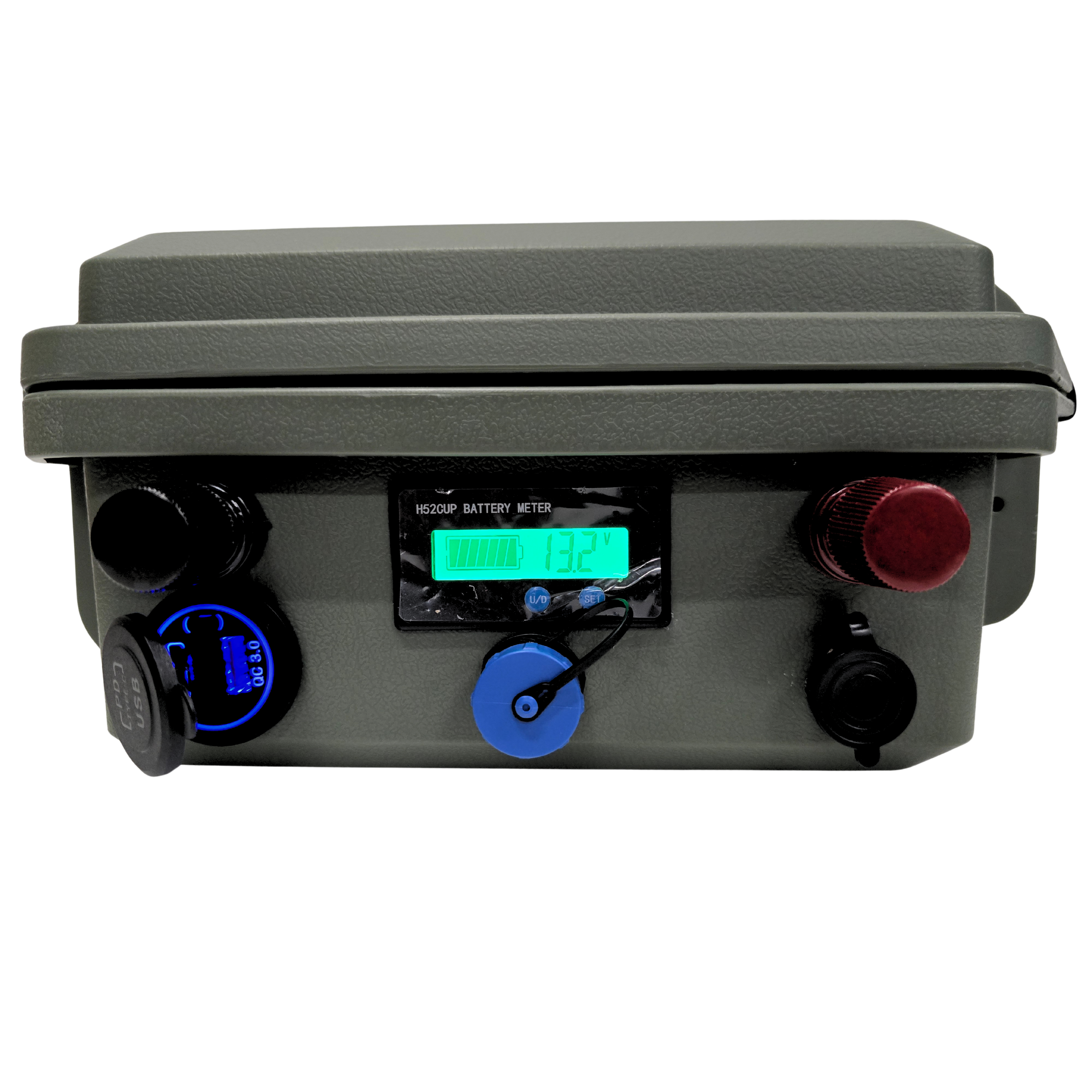 Aqua-Marina.NL Outdoor Box Lithium LiFePO4 Accu 100Ah 12V Smart | Bluetooth | Anderson SB50 USB GX16 SP17 | Outdoorbox