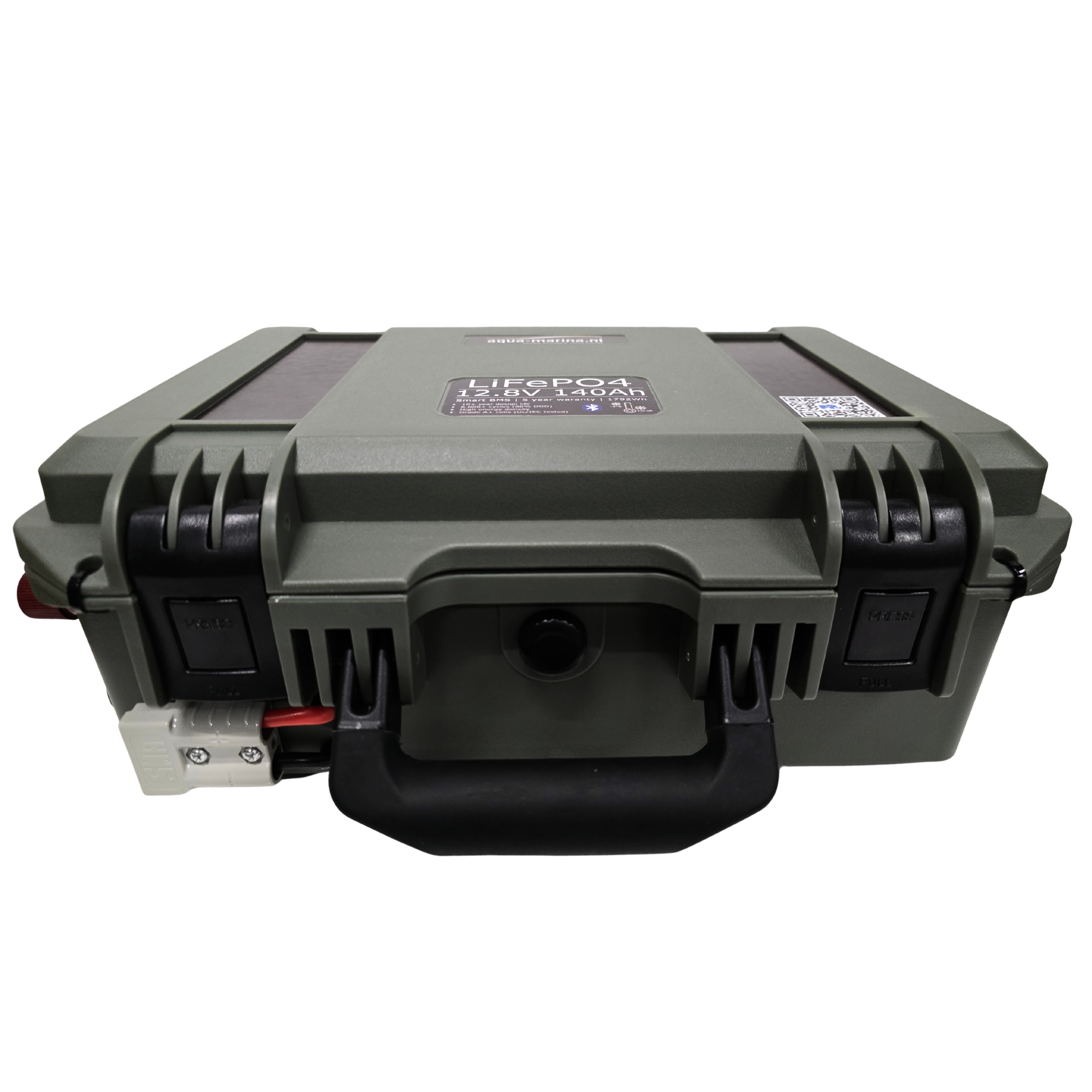 Aqua-Marina.NL Outdoor Box Lithium LiFePO4 Accu 140Ah 12V Smart | Bluetooth | Anderson SB50 USB GX16 SP17 | Outdoorbox