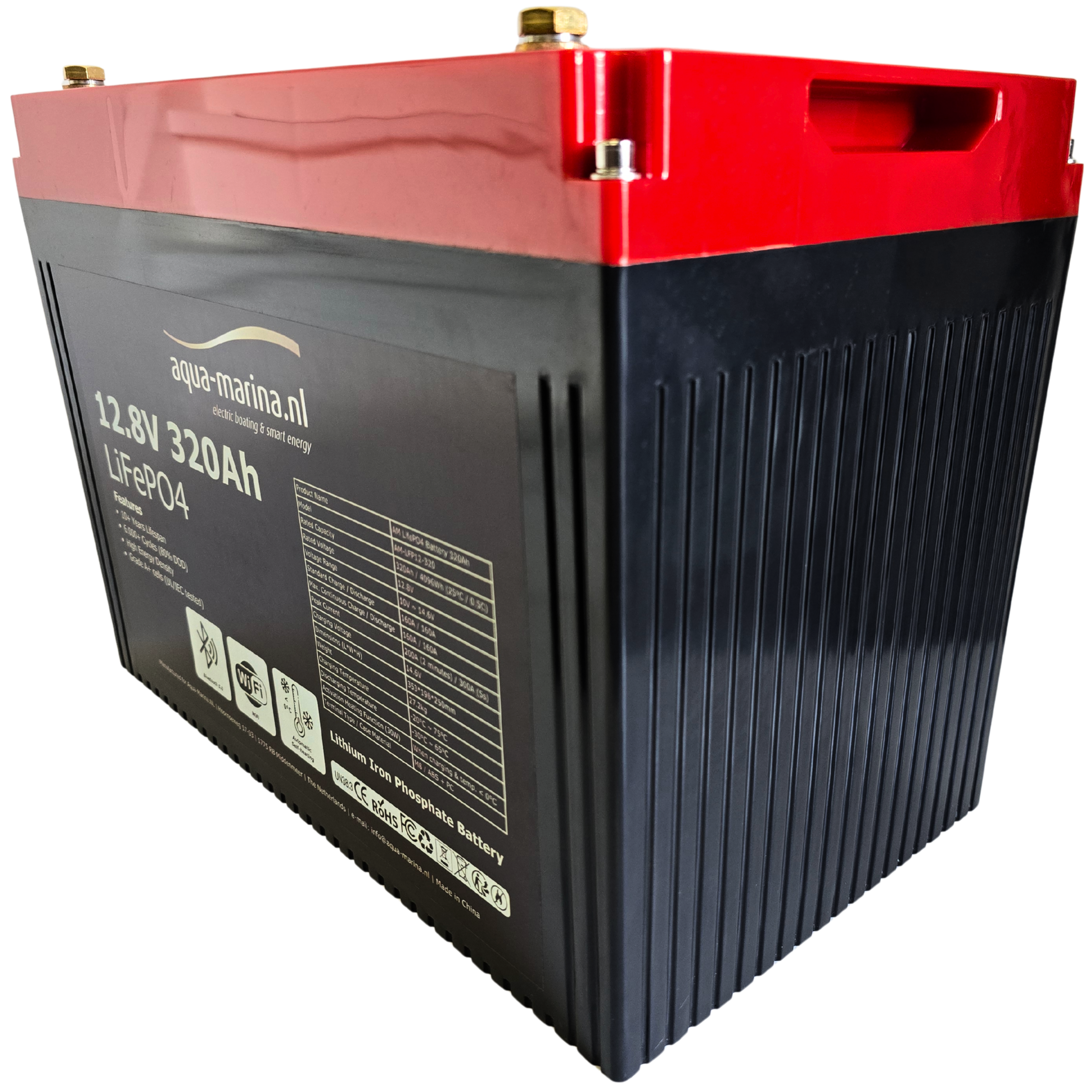 Aqua-Marina ProLine 12.8V 320Ah Lithium LiFePO4 Accu Bluetooth | WiFi | Heating – ECE R10 Certified