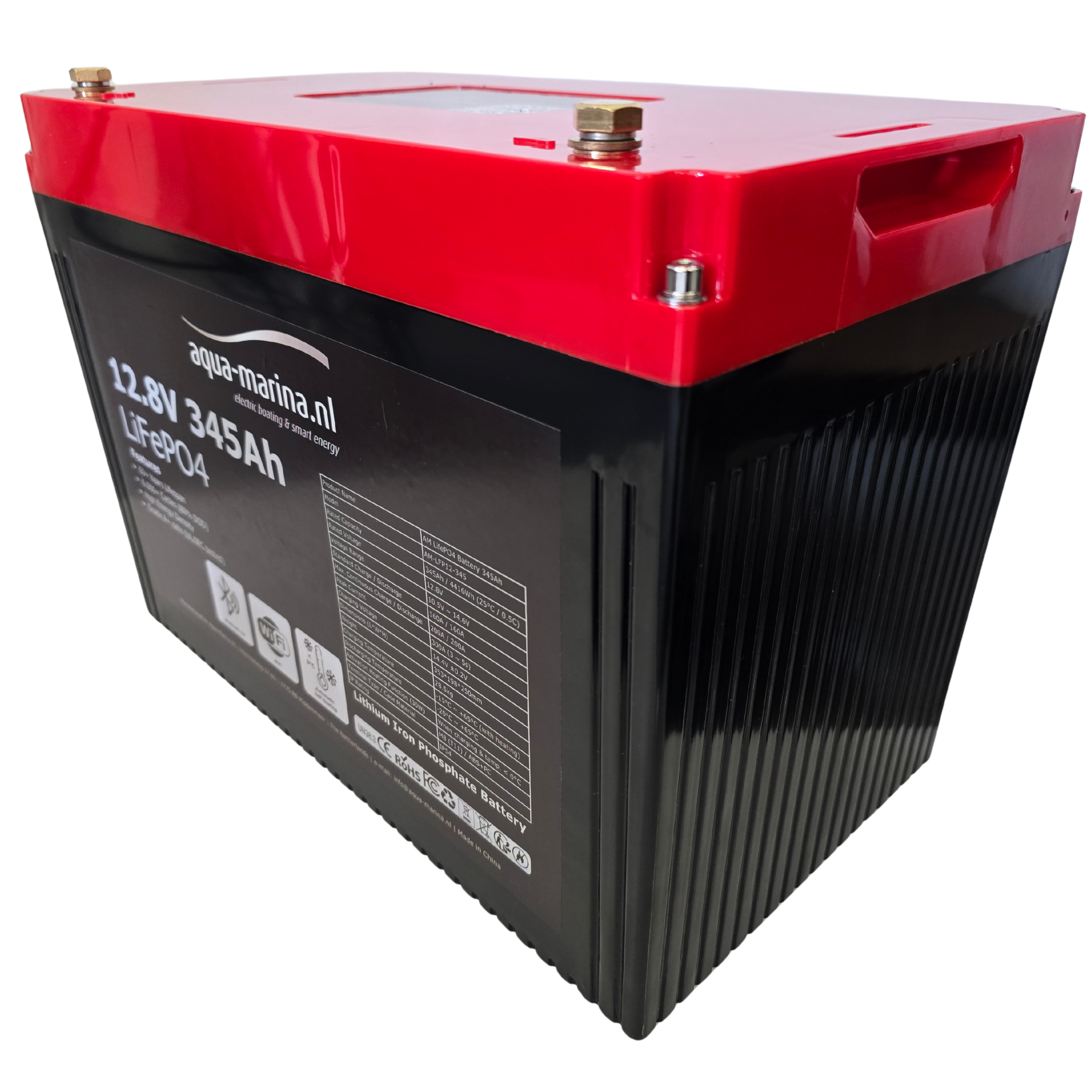 Aqua-Marina ProLine 12.8V 345Ah Lithium LiFePO4 Accu Bluetooth | WiFi | Heating – ECE R10 Certified