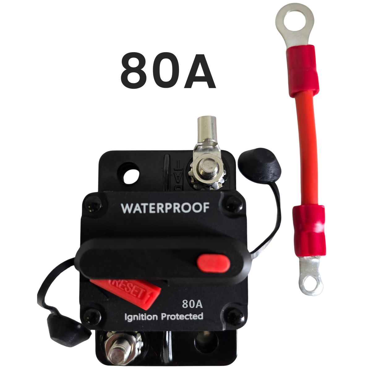 Circuit Breaker 20-80A 12V-48V – Automatische zekering met reset en hoofdschakelaar