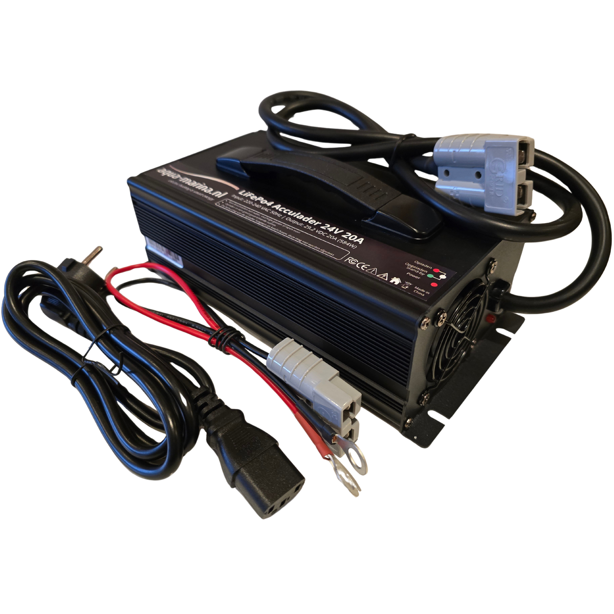 Complete Vaarset 100lbs 24V – Fluistermotor + 2x LiFePO4 Accu + Acculader | Direct Varen!