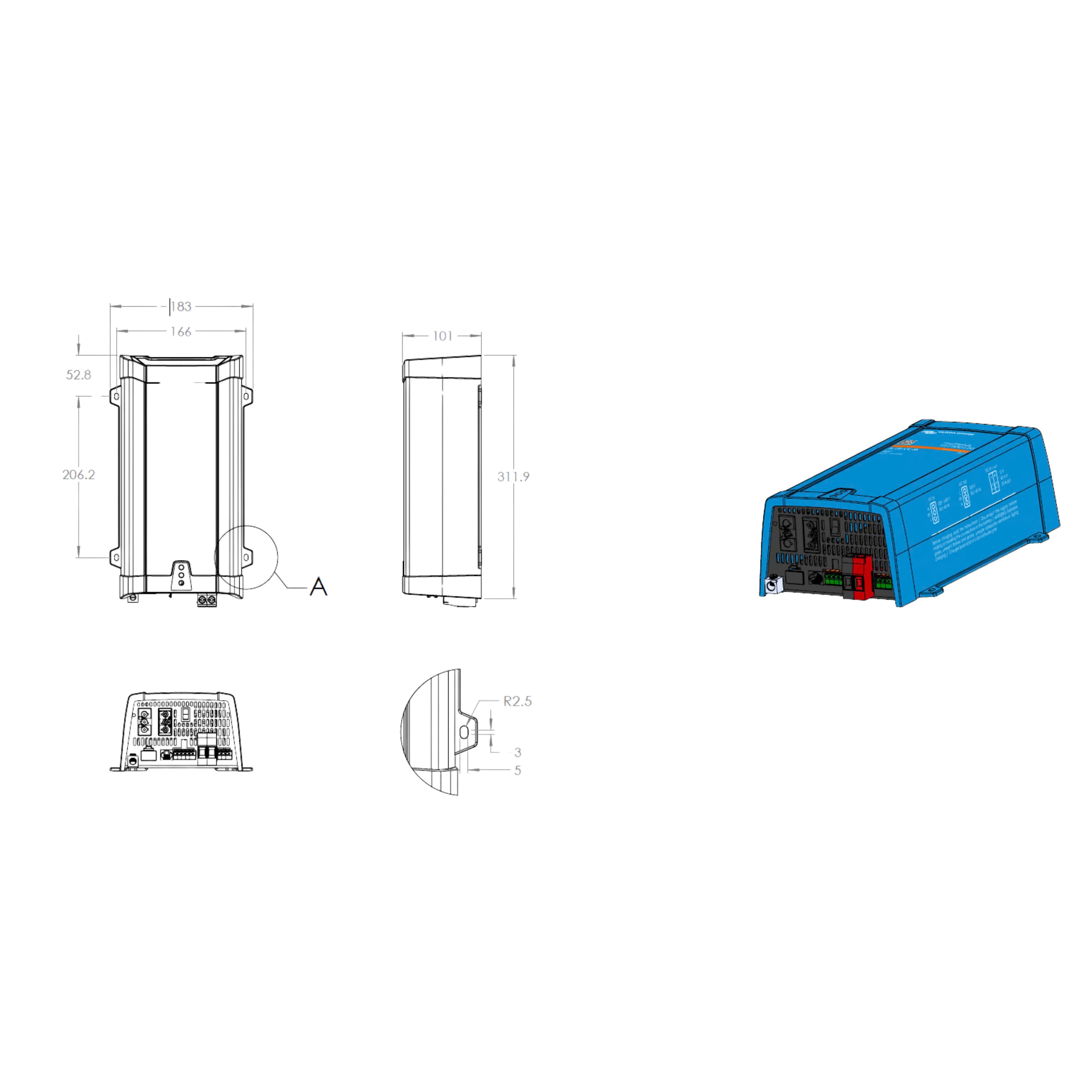 Victron MultiPlus 12/500/20-16 | 12V Omvormer en Acculader